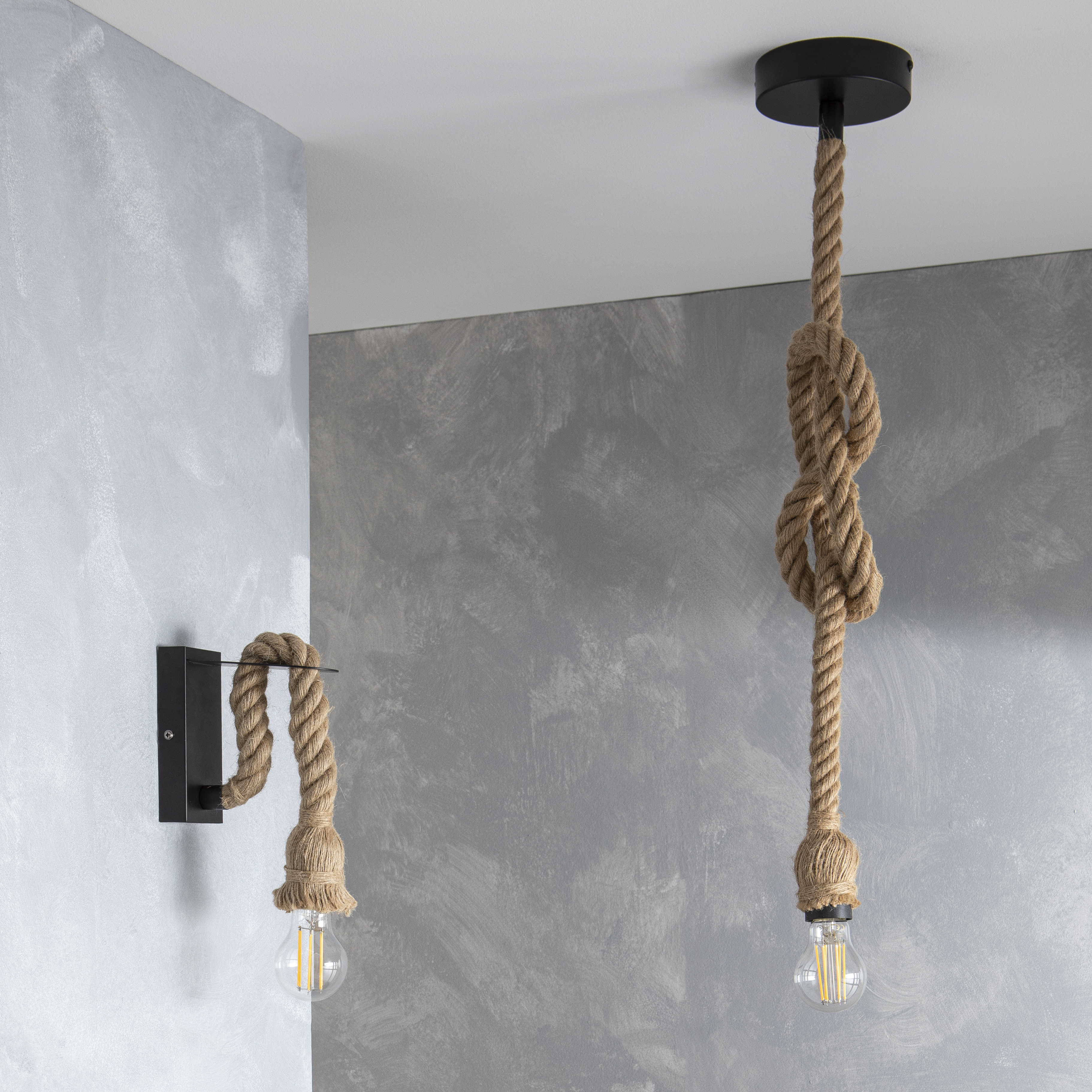 Lampa wisząca Cordera brązowa E27 Inspire - 5