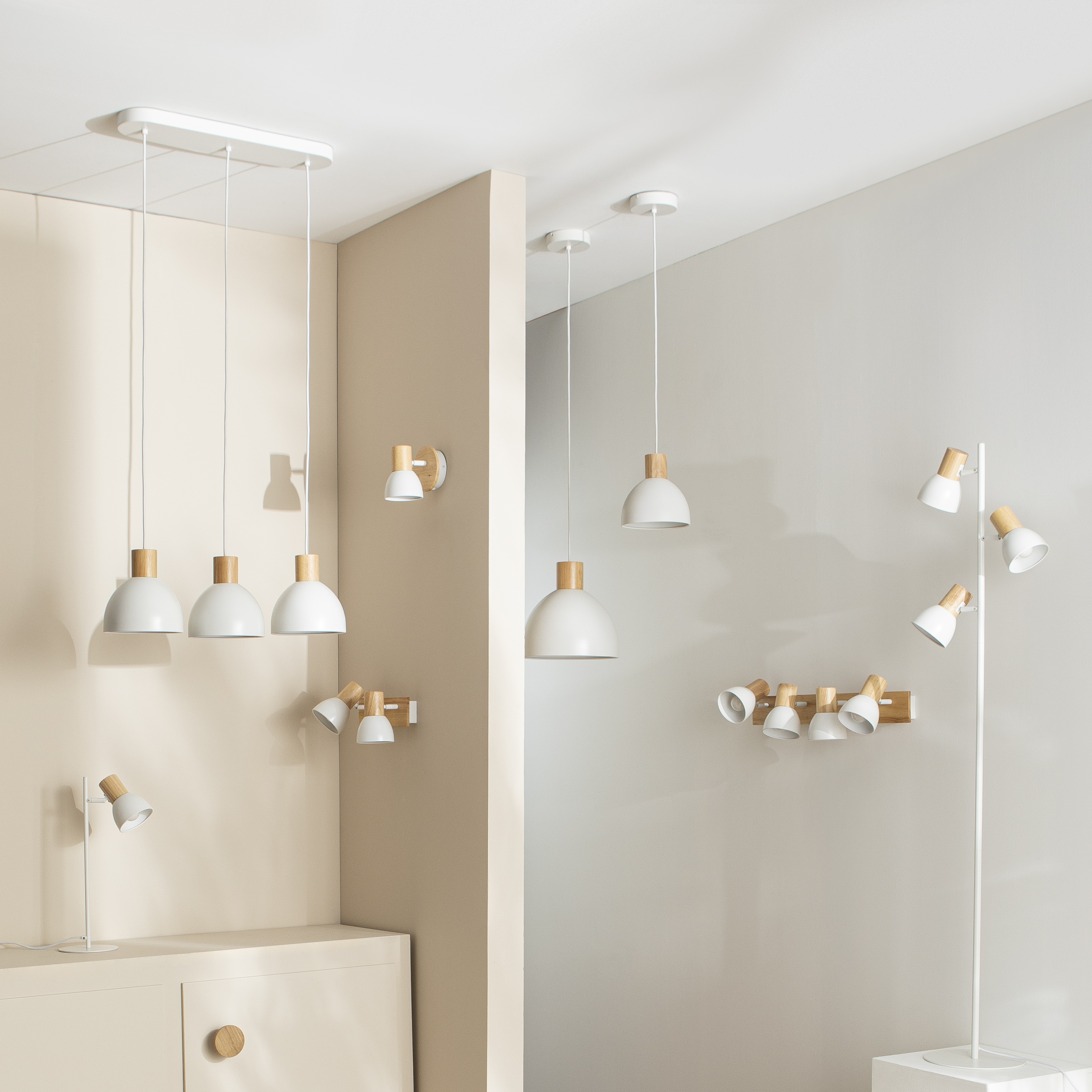 Lampa podłogowa Venosa biała E14 Inspire - 10