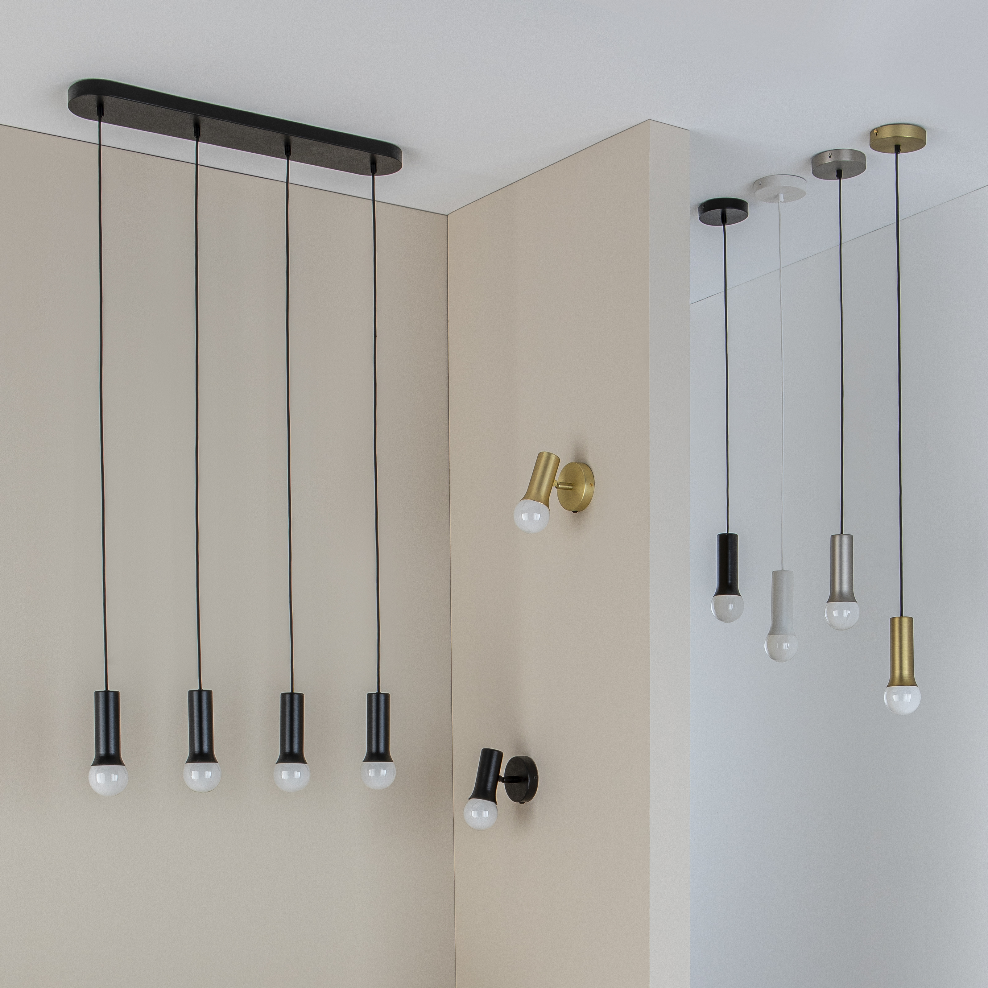 Candeeiro de parede INSPIRE HOKI E27 METAL MATE LATÃO - 20