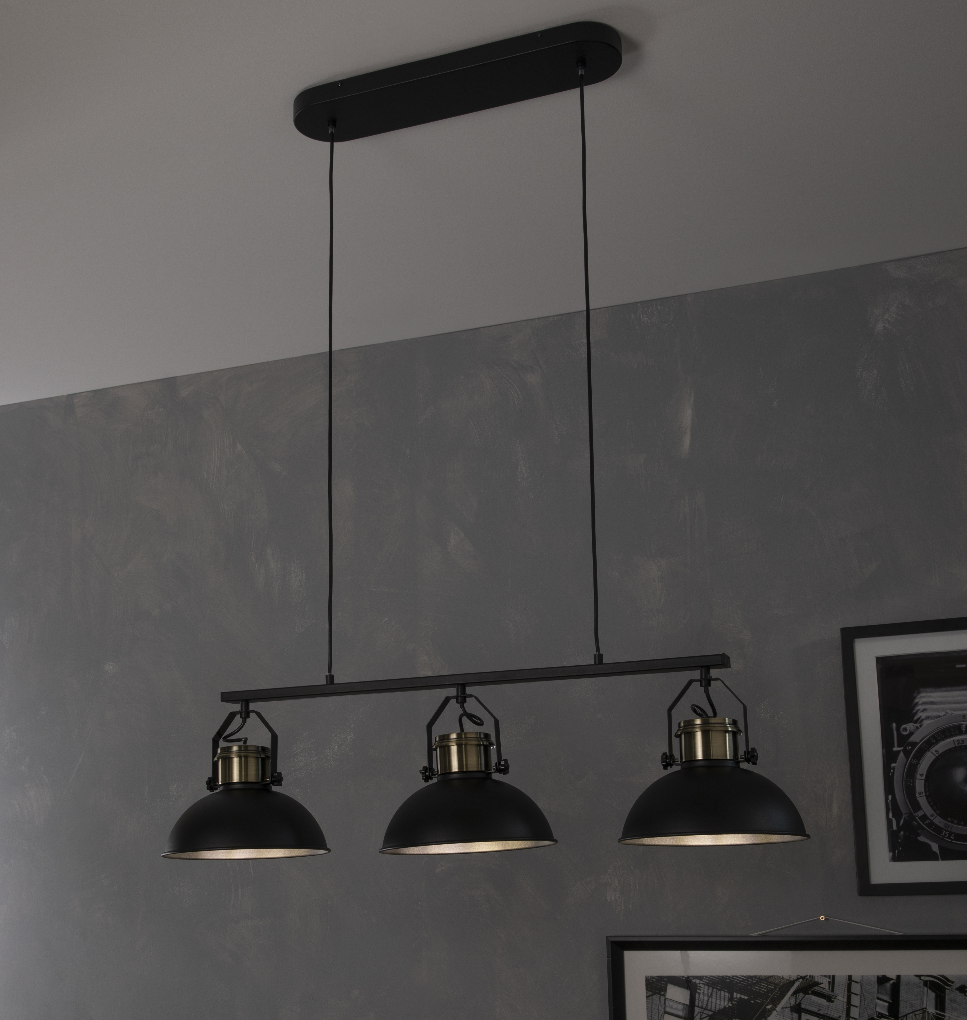 Lampa wisząca Ted szara 3 x E27 Inspire - 4