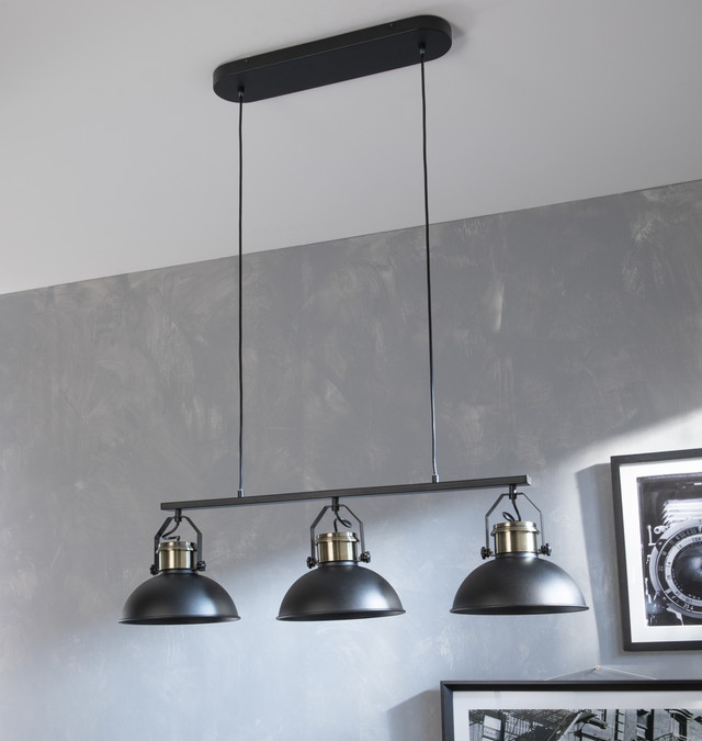 Lampa wisząca Ted szara 3 x E27 Inspire