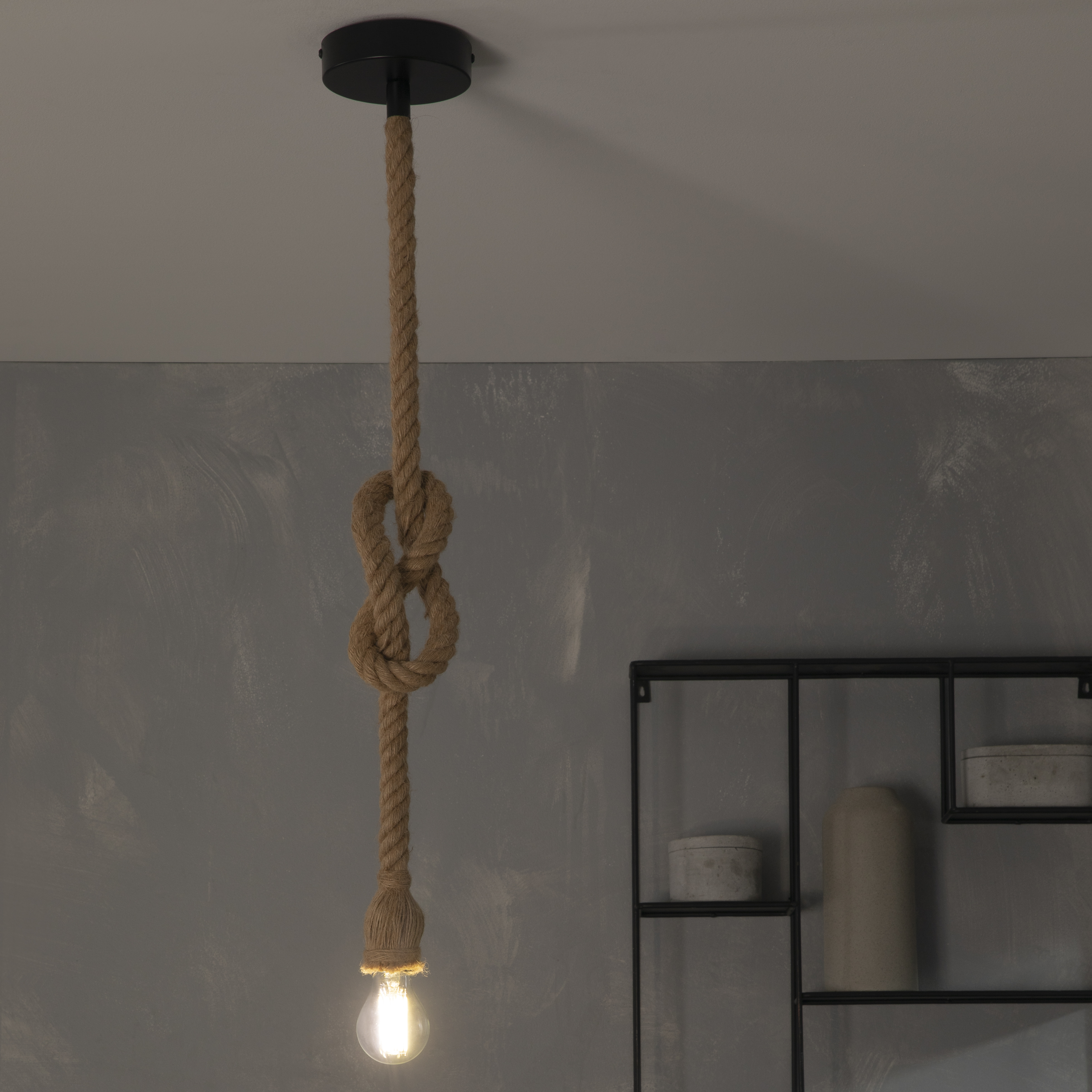 Lampa wisząca Cordera brązowa E27 Inspire - 4