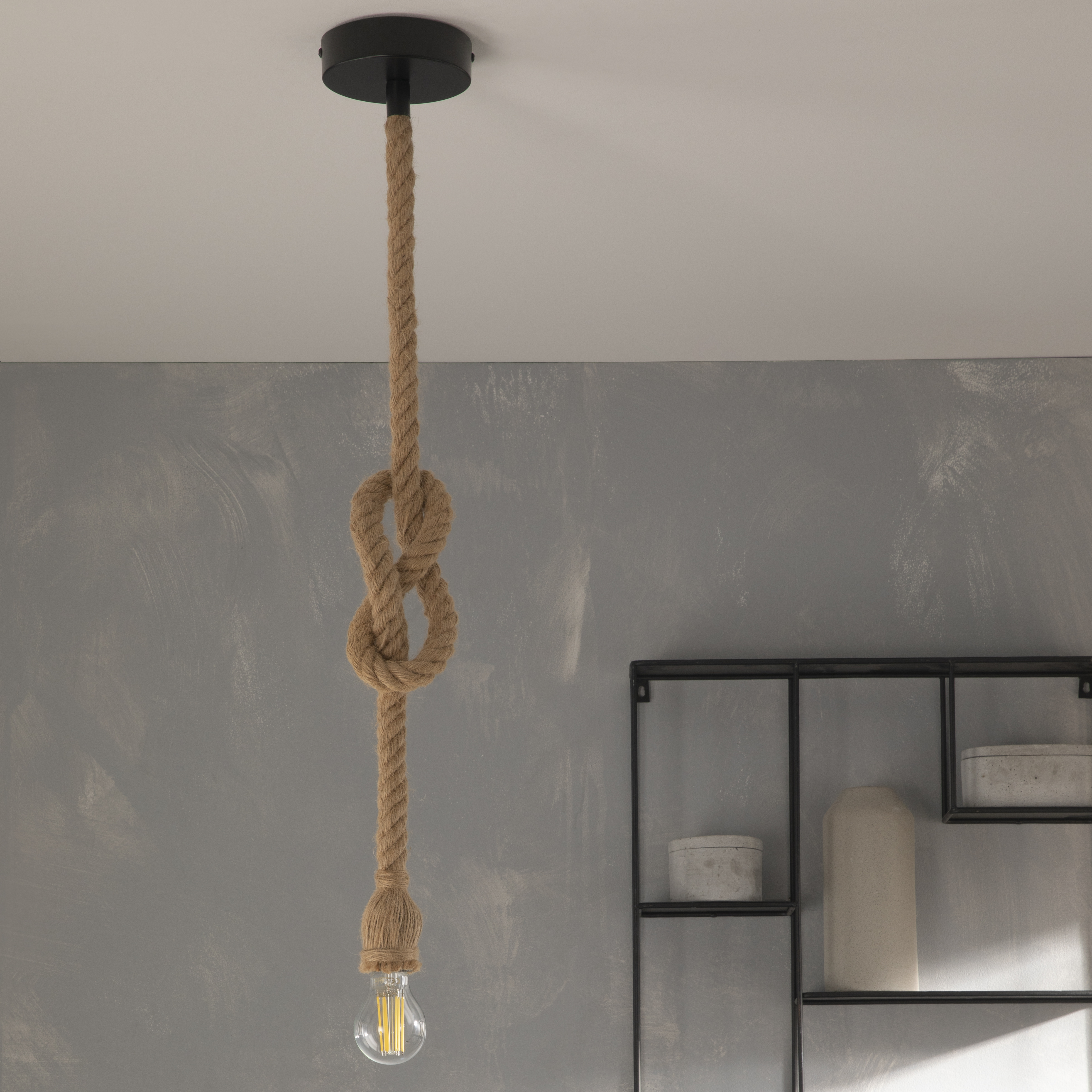 Suspension Cordera, acier, jaune, Diam.12.5 cm INSPIRE, E27 - 4