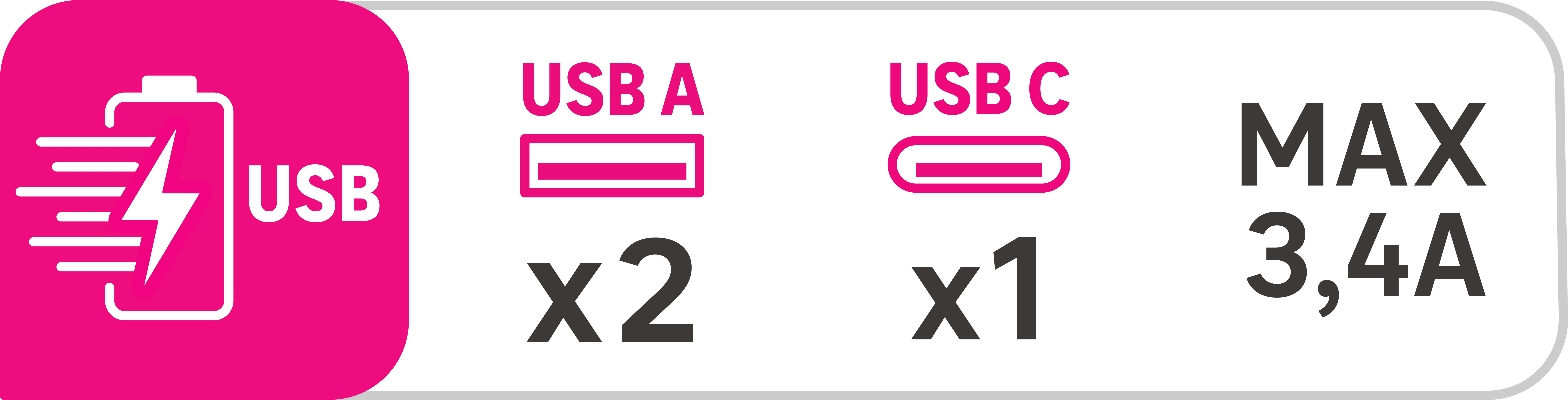 Chargeur USB multimédia blanc LEXMAN - 6