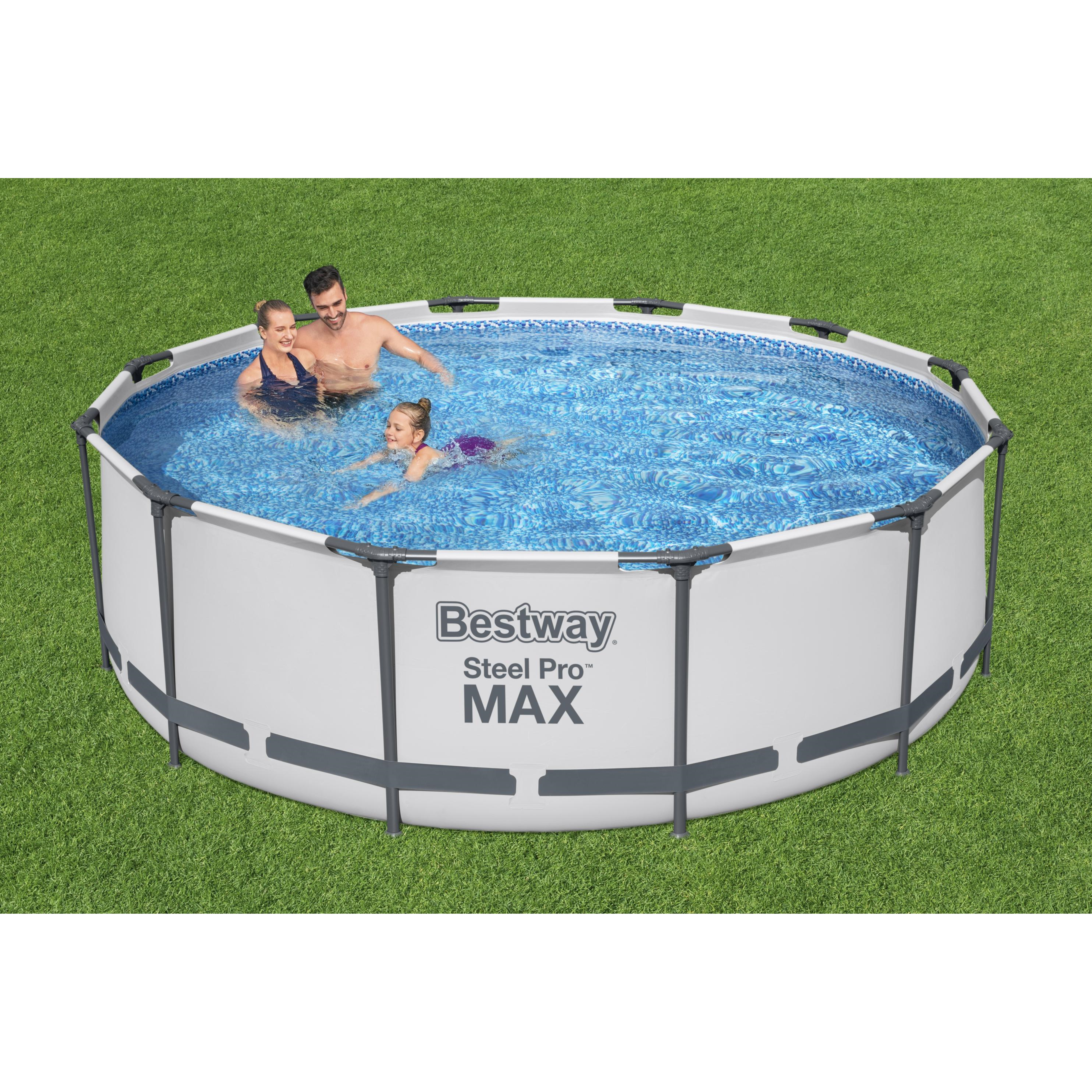 Piscina tubular BESTWAY STEEL PRO MAX D366X100CM +ESCADA+FILTRO CARTUCHO+RECARGA - 14