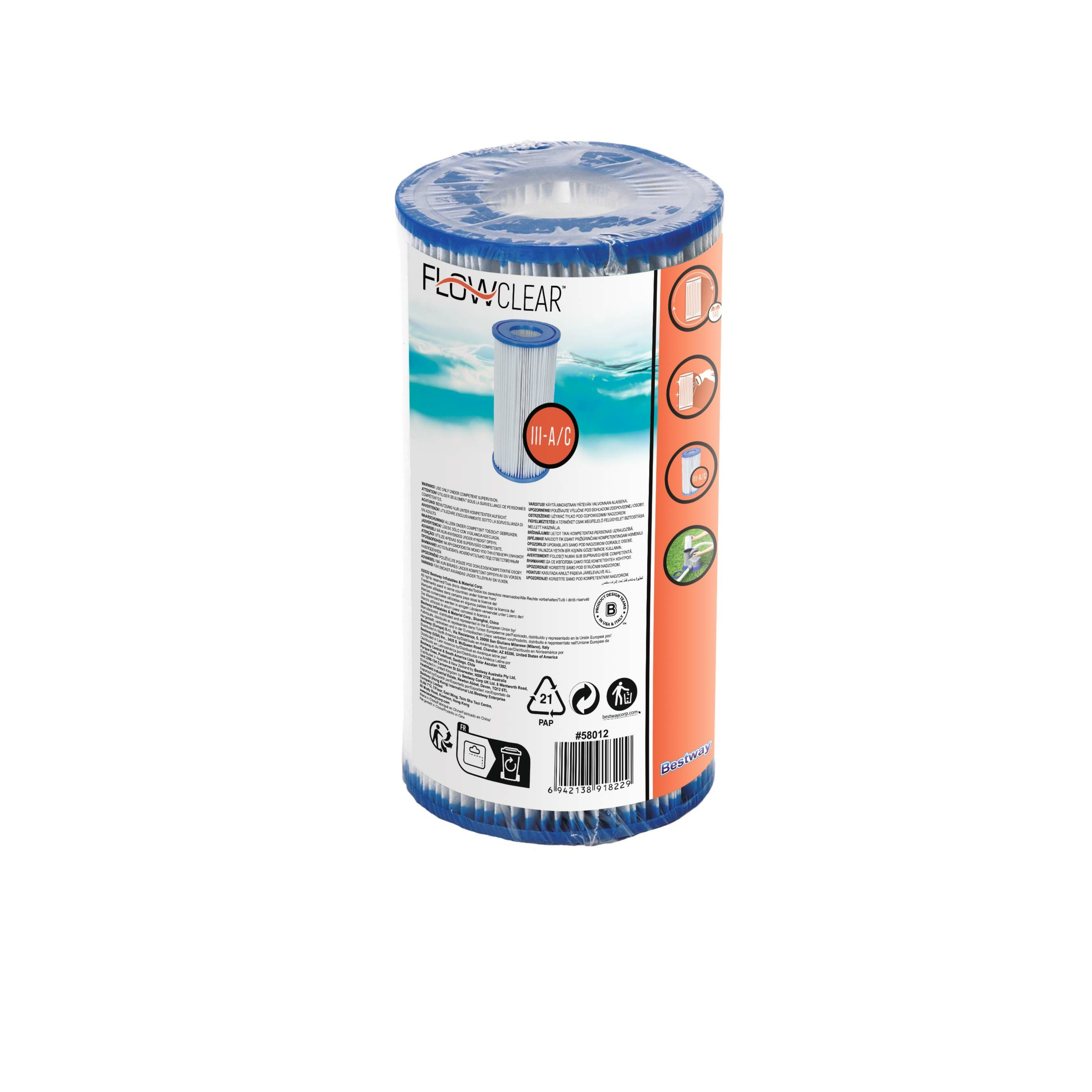 Cartuccia per filtro a cartuccia per pompe da piscina e spa in pvc - 7