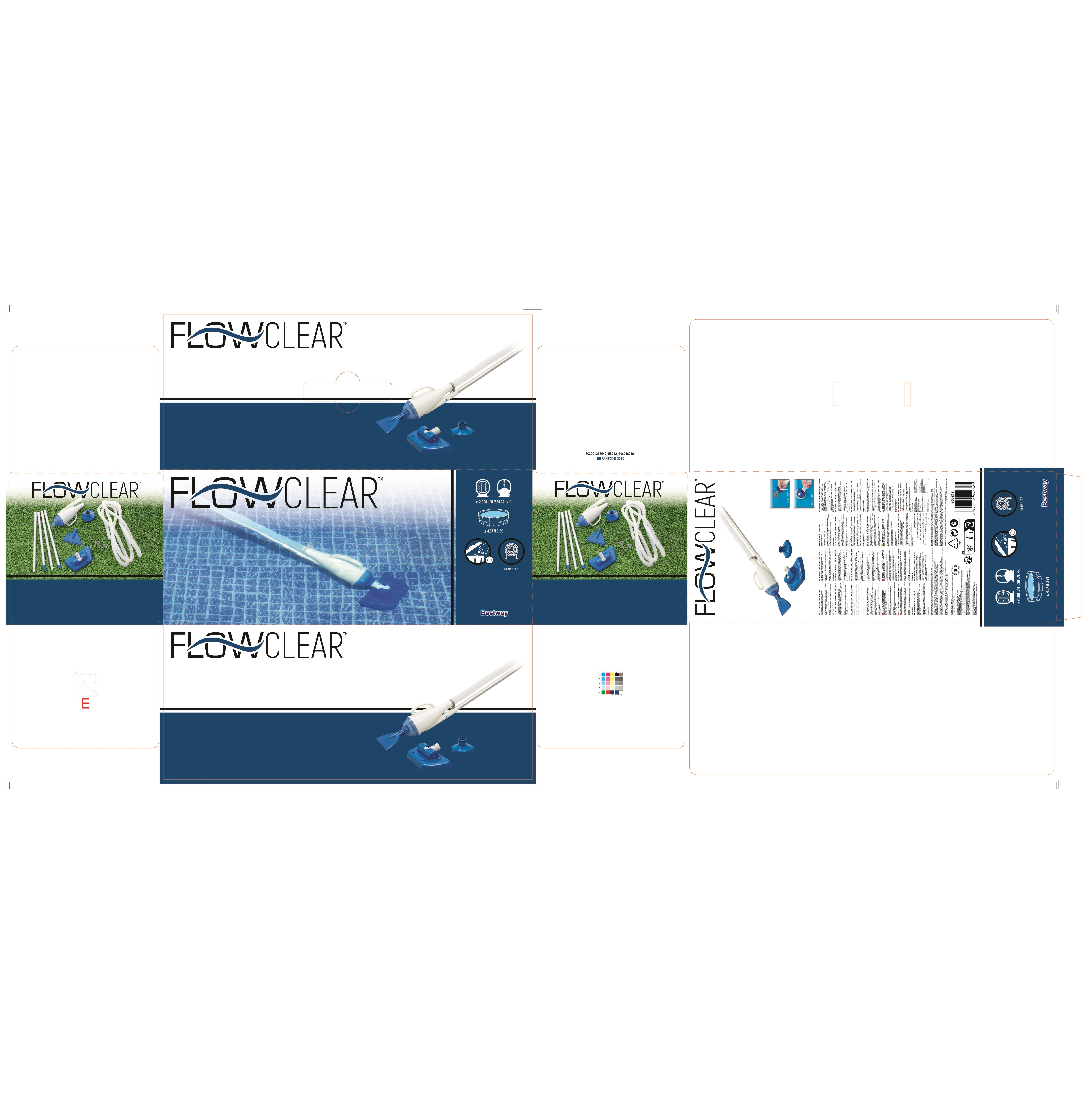 Puliscifondo manuale per piscina BESTWAY Kit Acquacrawl - 12