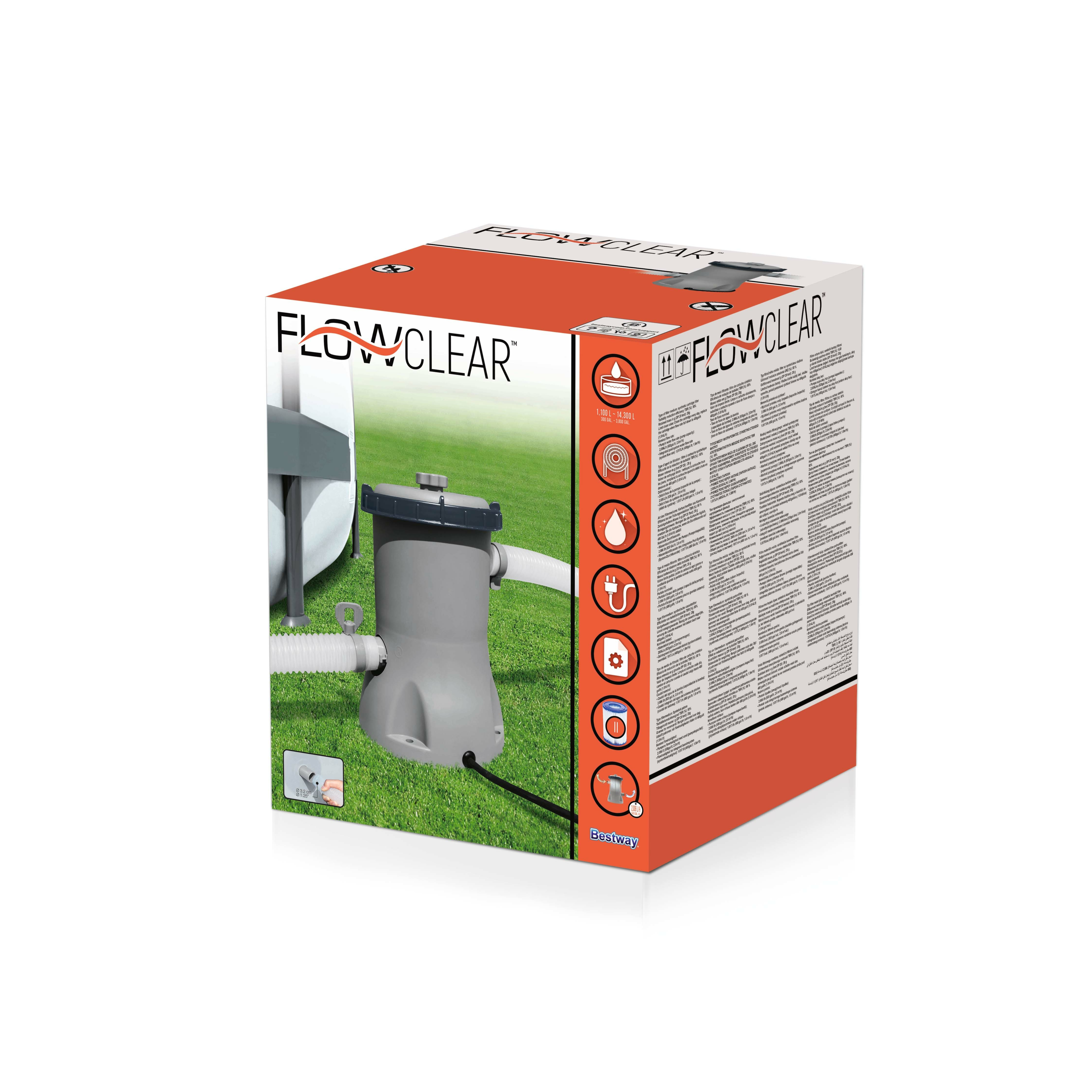 Filtro a cartuccia per pompa per piscina BESTWAY Flowclear 58383 da 2.006LT/H - 12