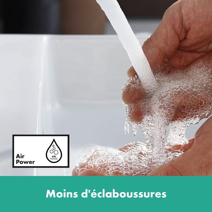 Plus de volume en mélangeant air et eau hansgrohe
