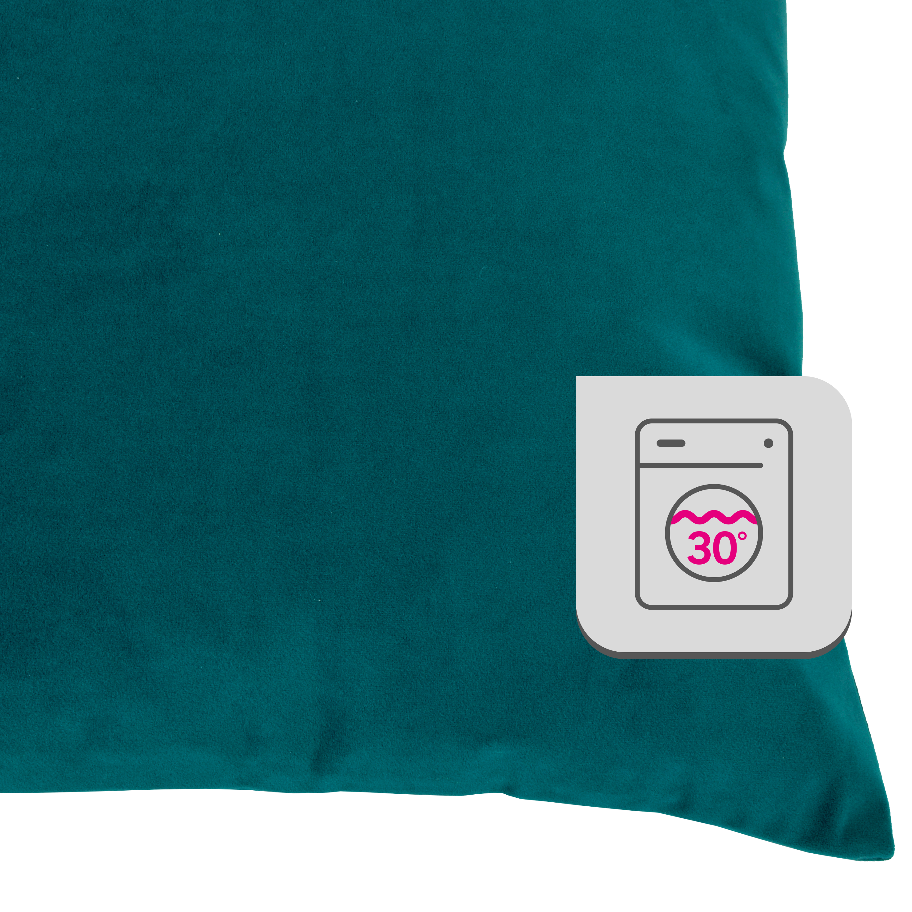 Coussin Clarks, velours, vert l.45 x H.45 cm INSPIRE - 3