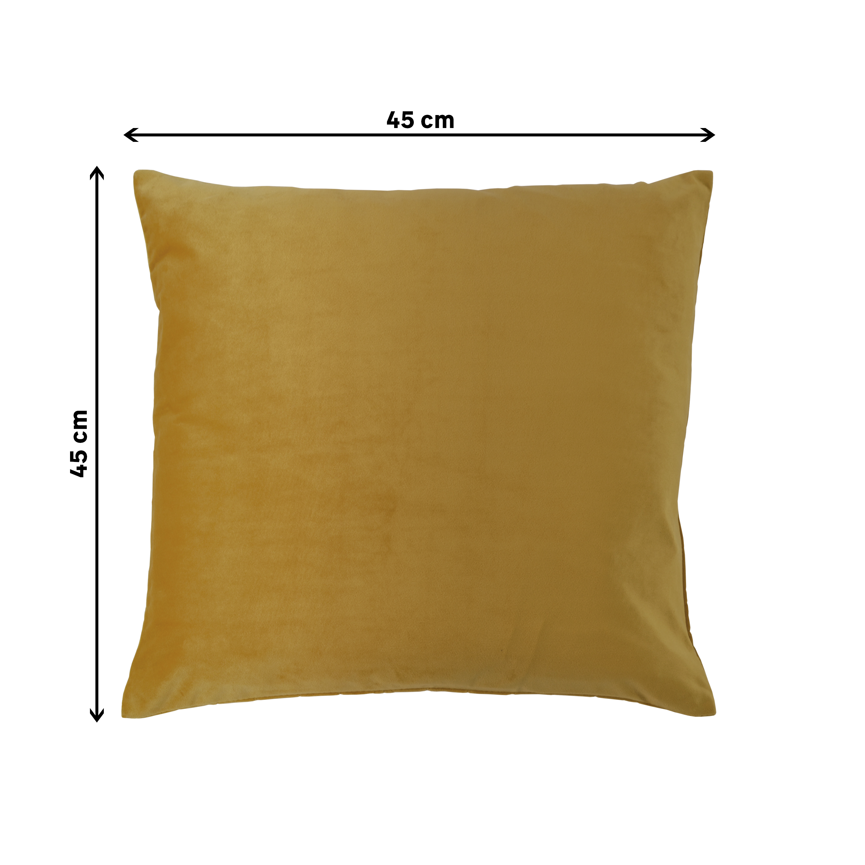 Coussin Clarks, velours, jaune l.45 x H.45 cm INSPIRE - 2