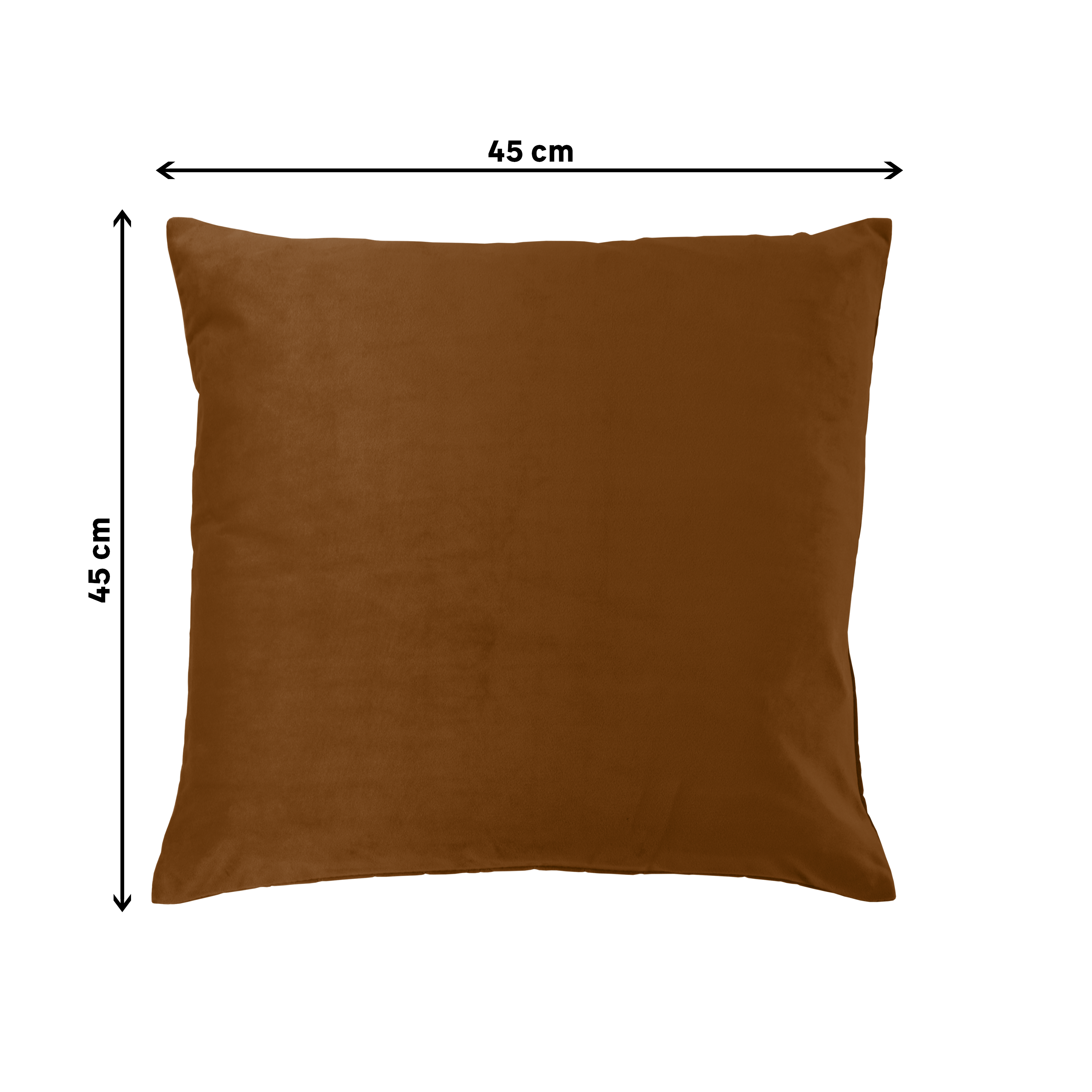 Coussin Clarks, velours, Marron l.45 x H.45 cm INSPIRE - 2