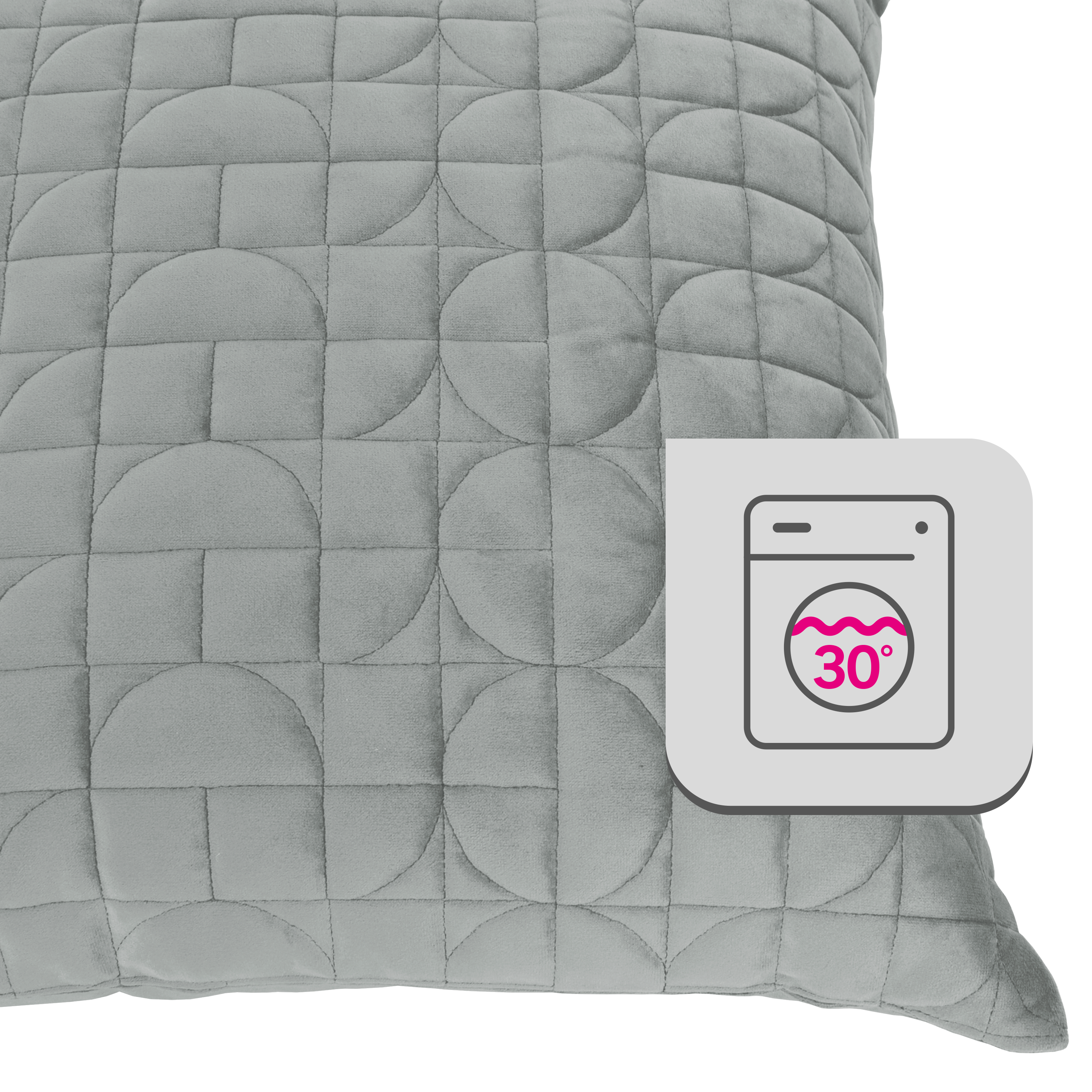 Almofada decorativa INSPIRE JONASSON 45X45CM CINZA/PRATEADO - 5