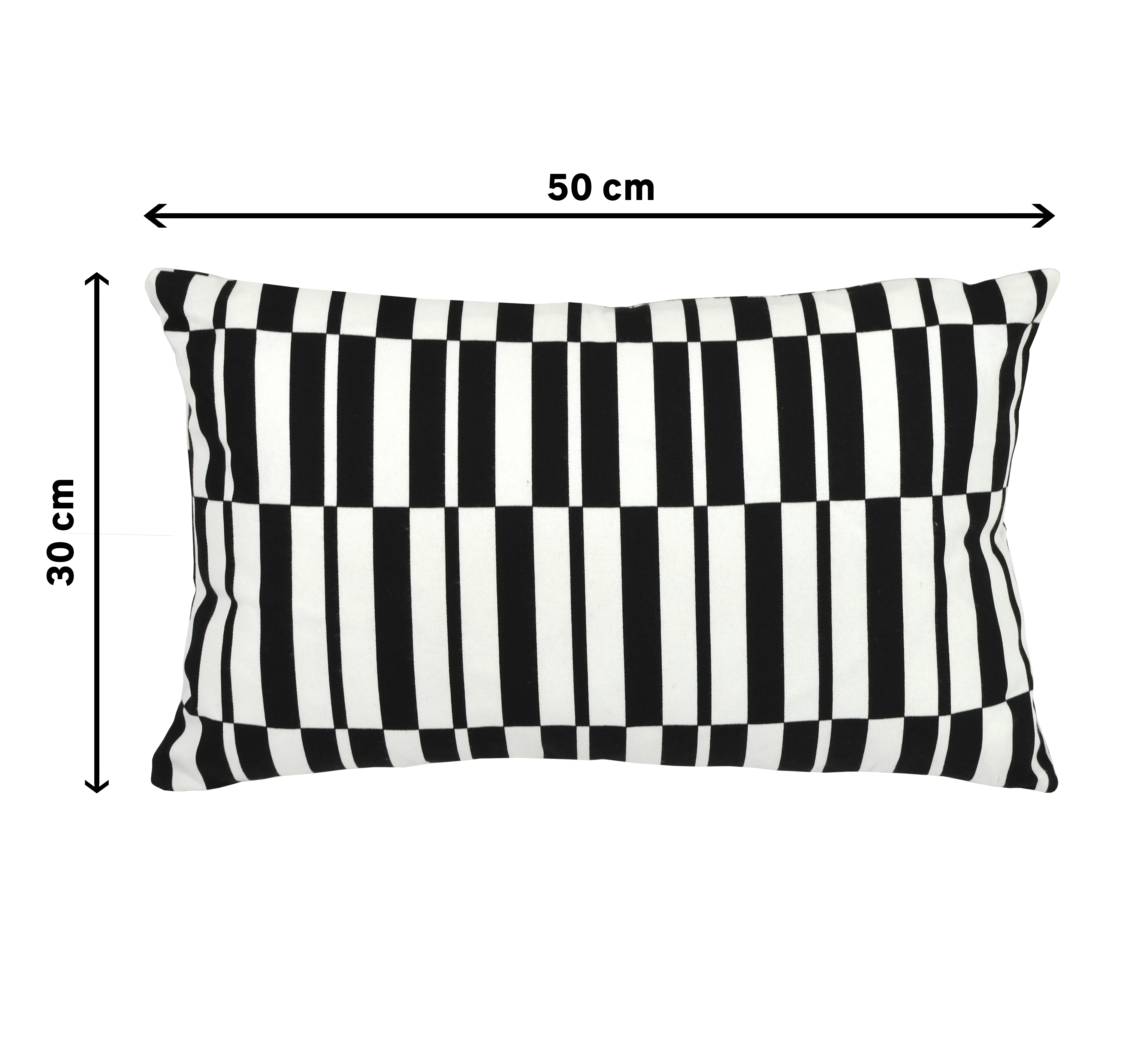 Almofada Julen 30x50cm algodão branco/preto Inspire - 8