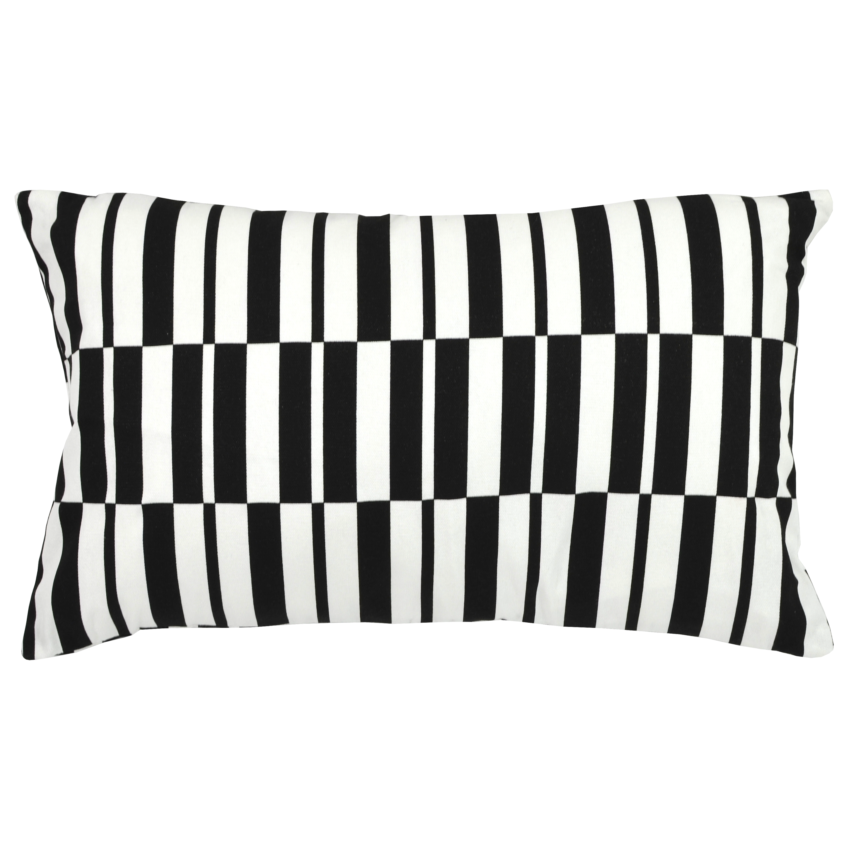 Almofada Julen 30x50cm algodão branco/preto Inspire - 25