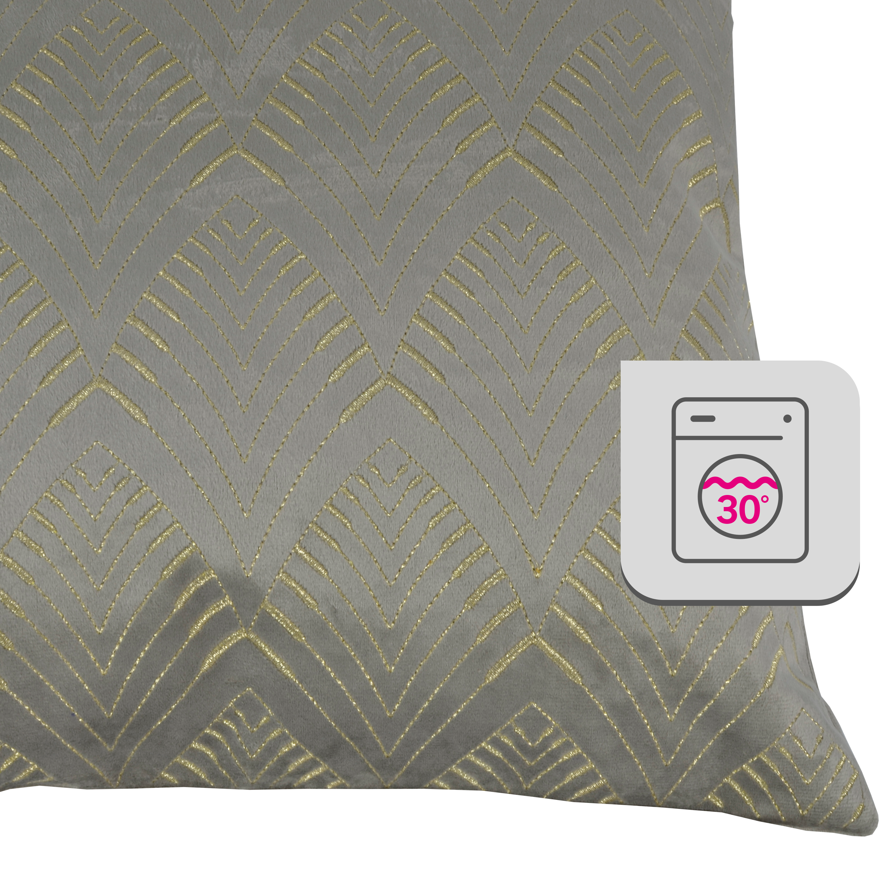 Coussin New Laure, gris l.45 x H.45 cm INSPIRE - 4