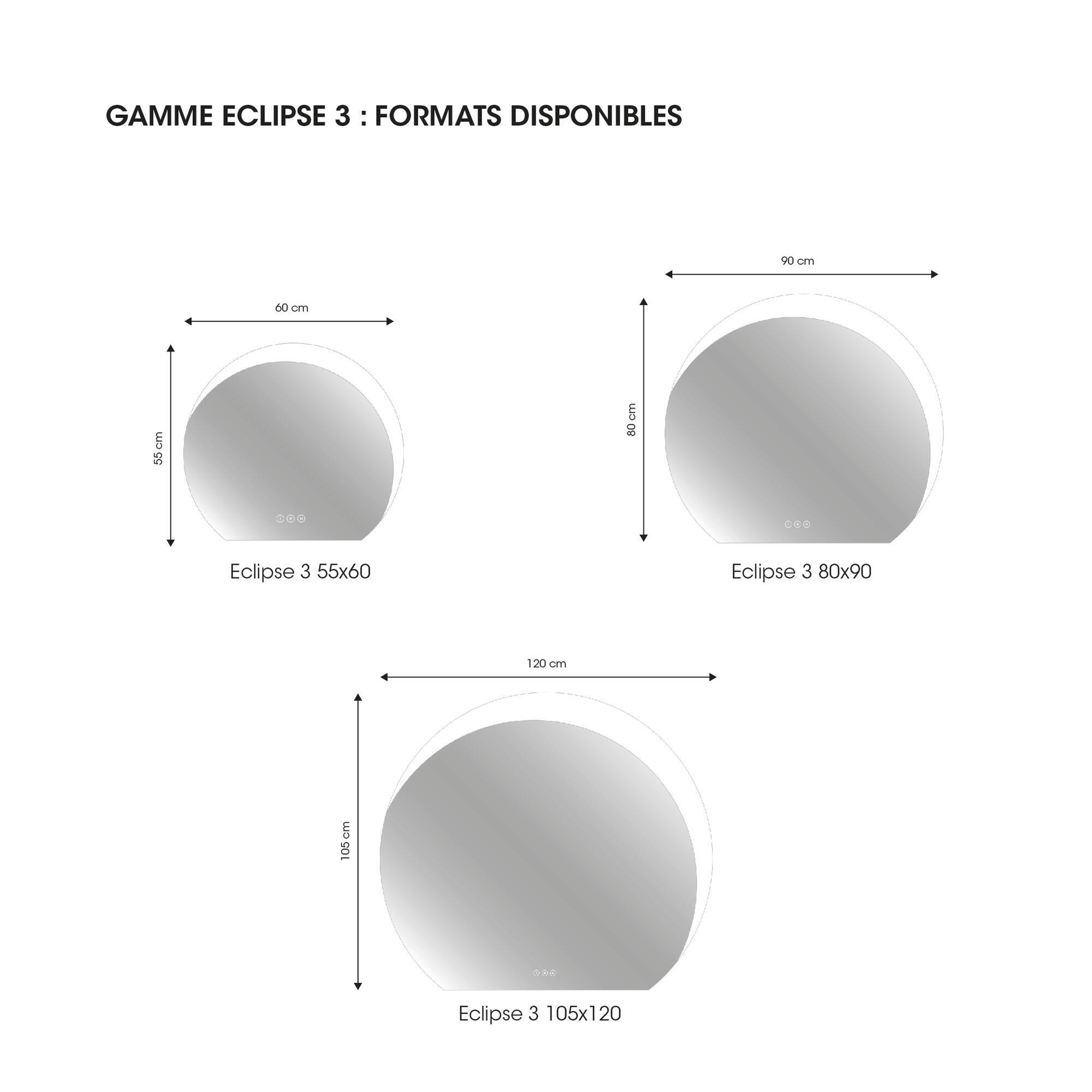 formats miroir lumineux eclipse - 0