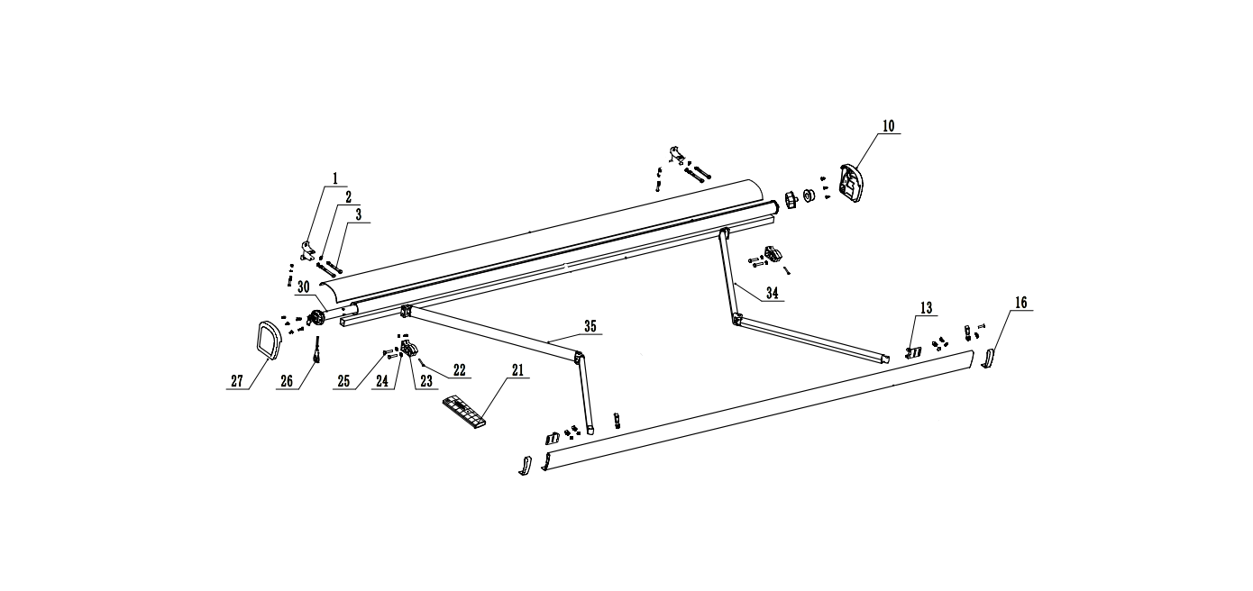 Tenda da sole a bracci estensibili per terrazza, L 2.95 x 2.5 m, motorizzato, in poliestere, NATERIAL Zefir - 15