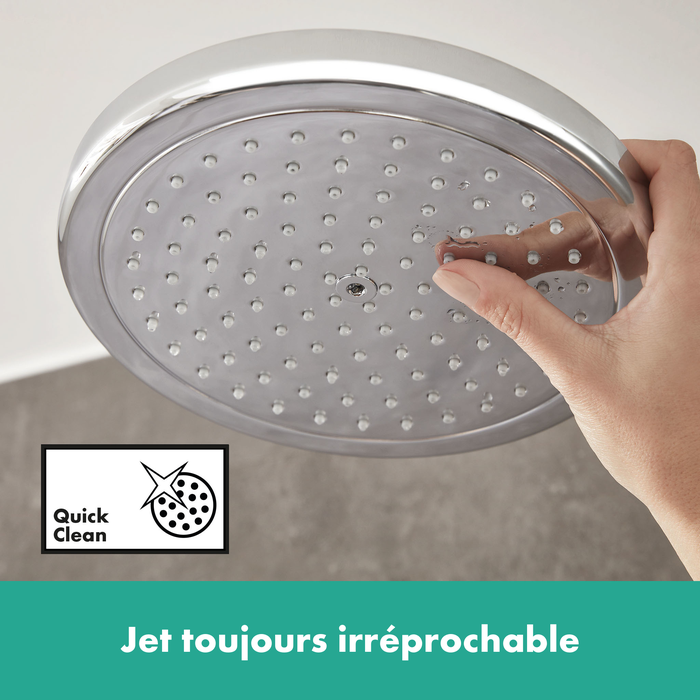 Nettoyage facile colonnes de douche hansgrohe