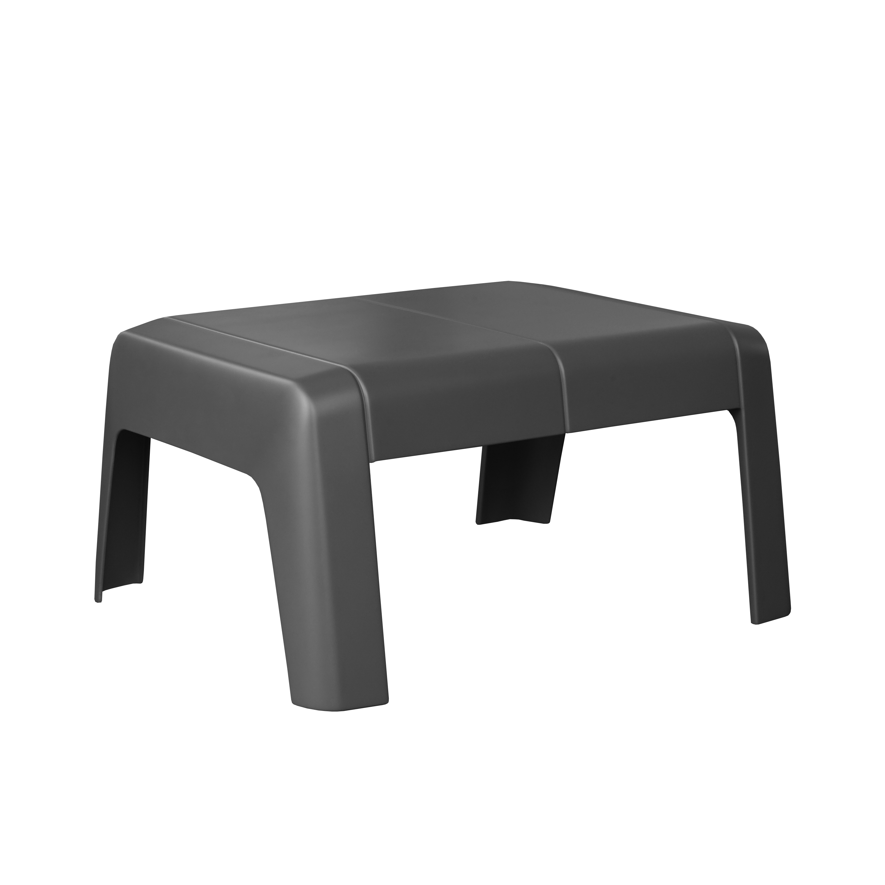 Tavolino da esterno Halios NATERIAL struttura e superficie in resina antracite per 1 persona 43.18x47.77cm - 5