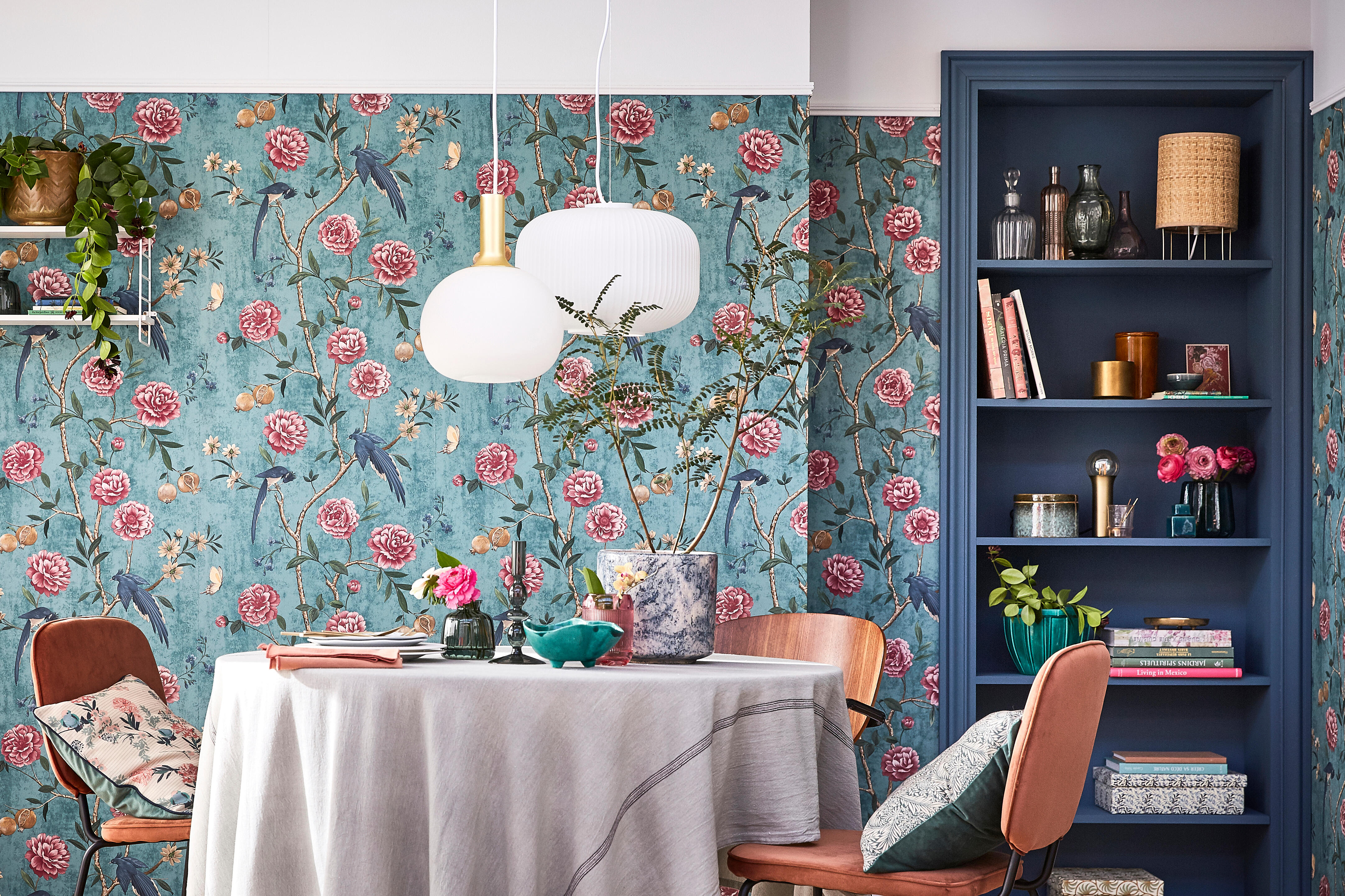 Papier peint intissé Animaux Chinoiserie vert - 11