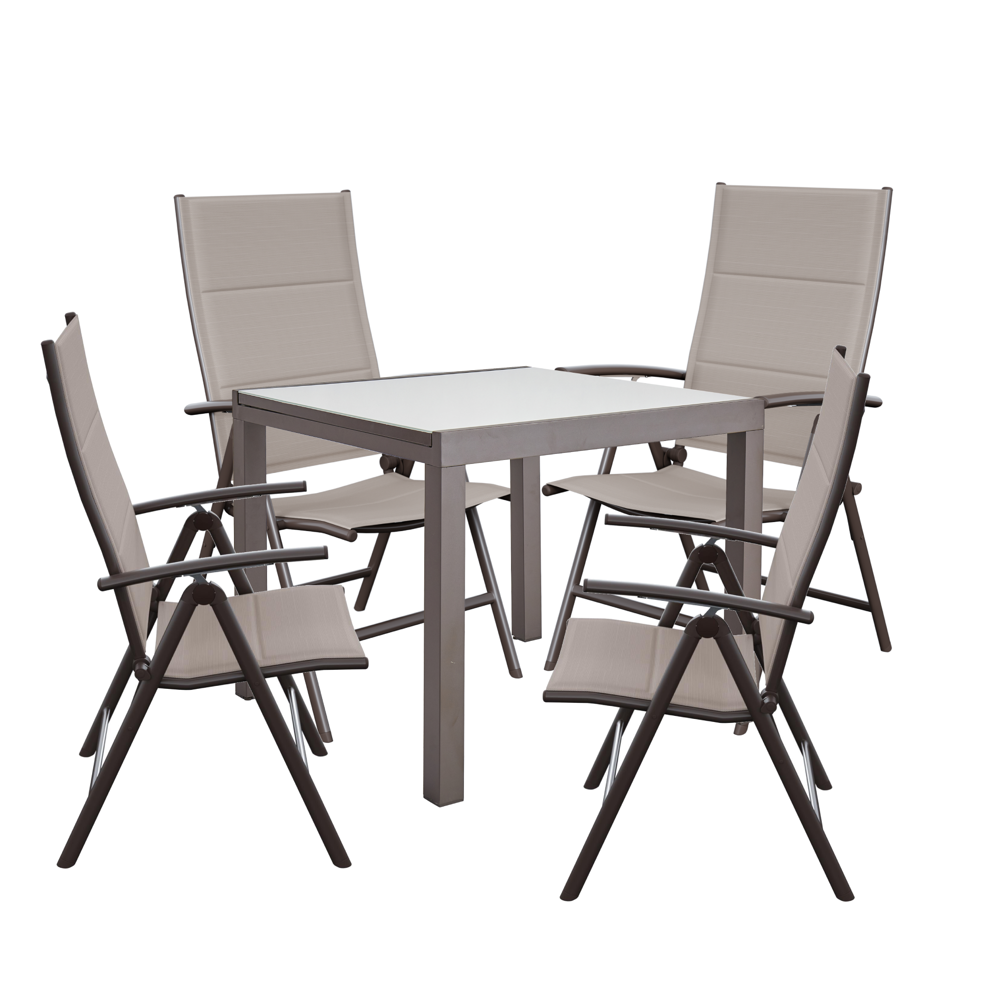 Mesa de alumínio NATERIAL LYRA II 90/160X90CM MOKA - 26