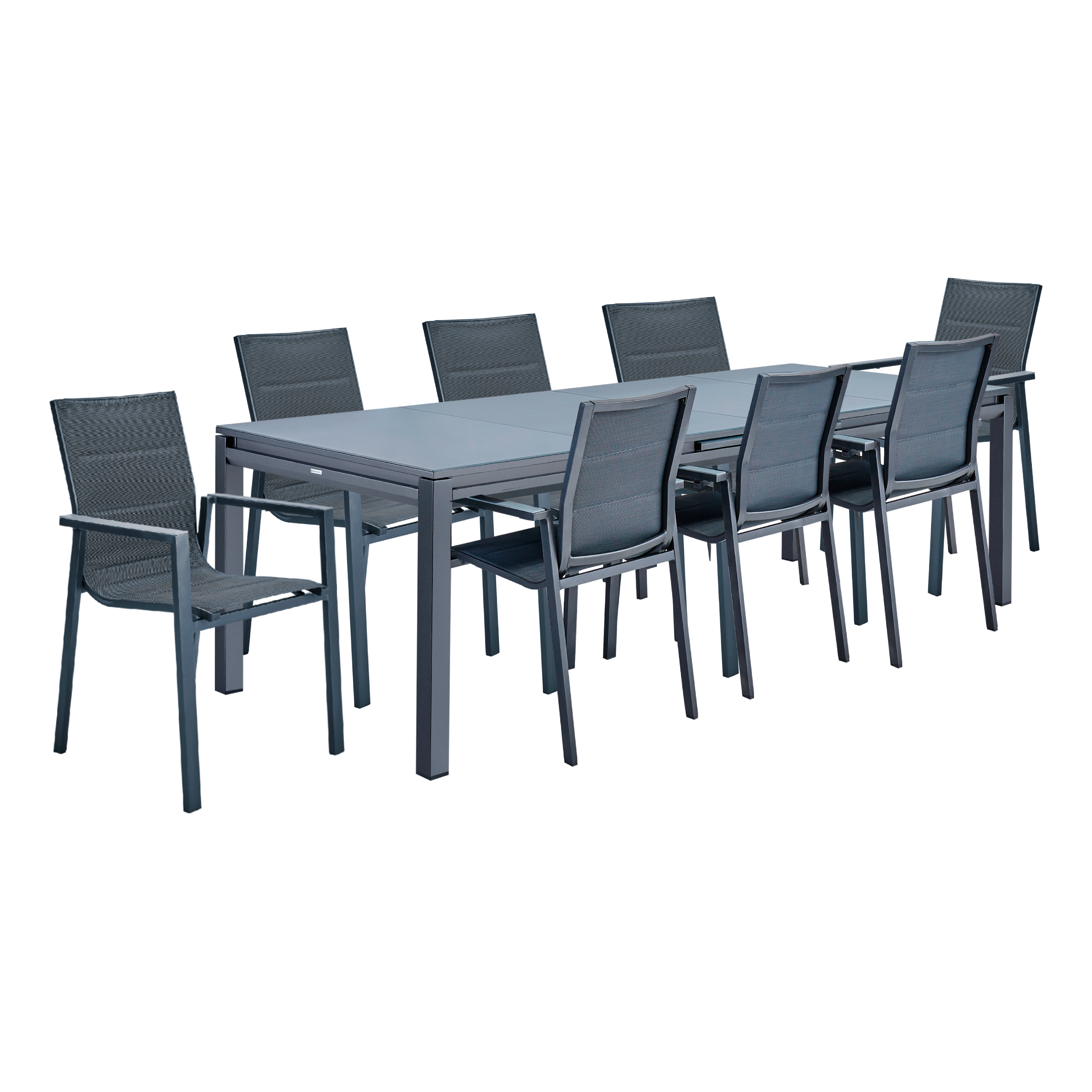 Mesa de alumínio NATERIAL ODYSSEA II EASY VIDRO 256/320X100CM ANTRACITE - 15