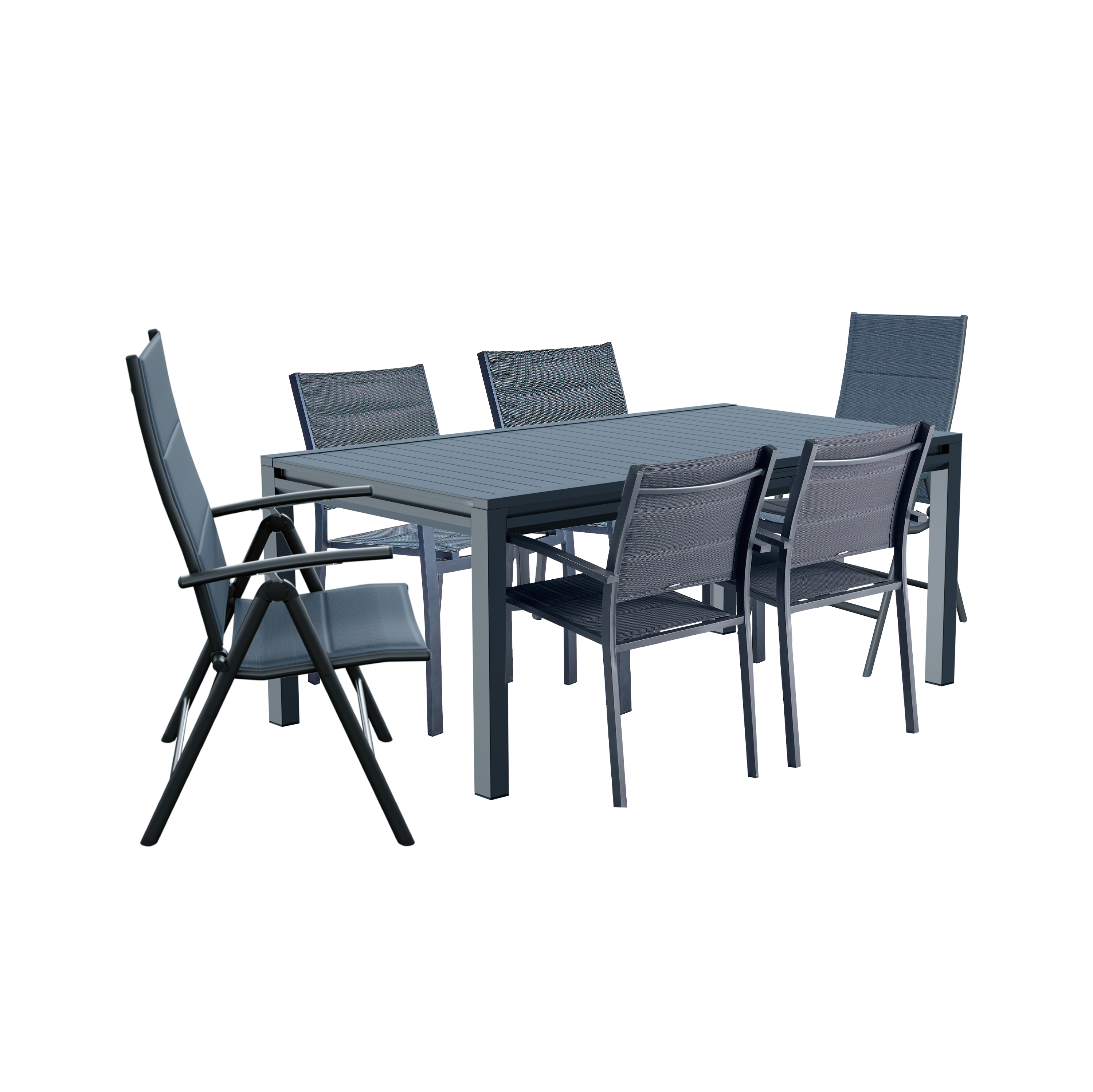 Mesa de alumínio Naterial Odyssea II Easy 180/240x100 cm Antracite - 43