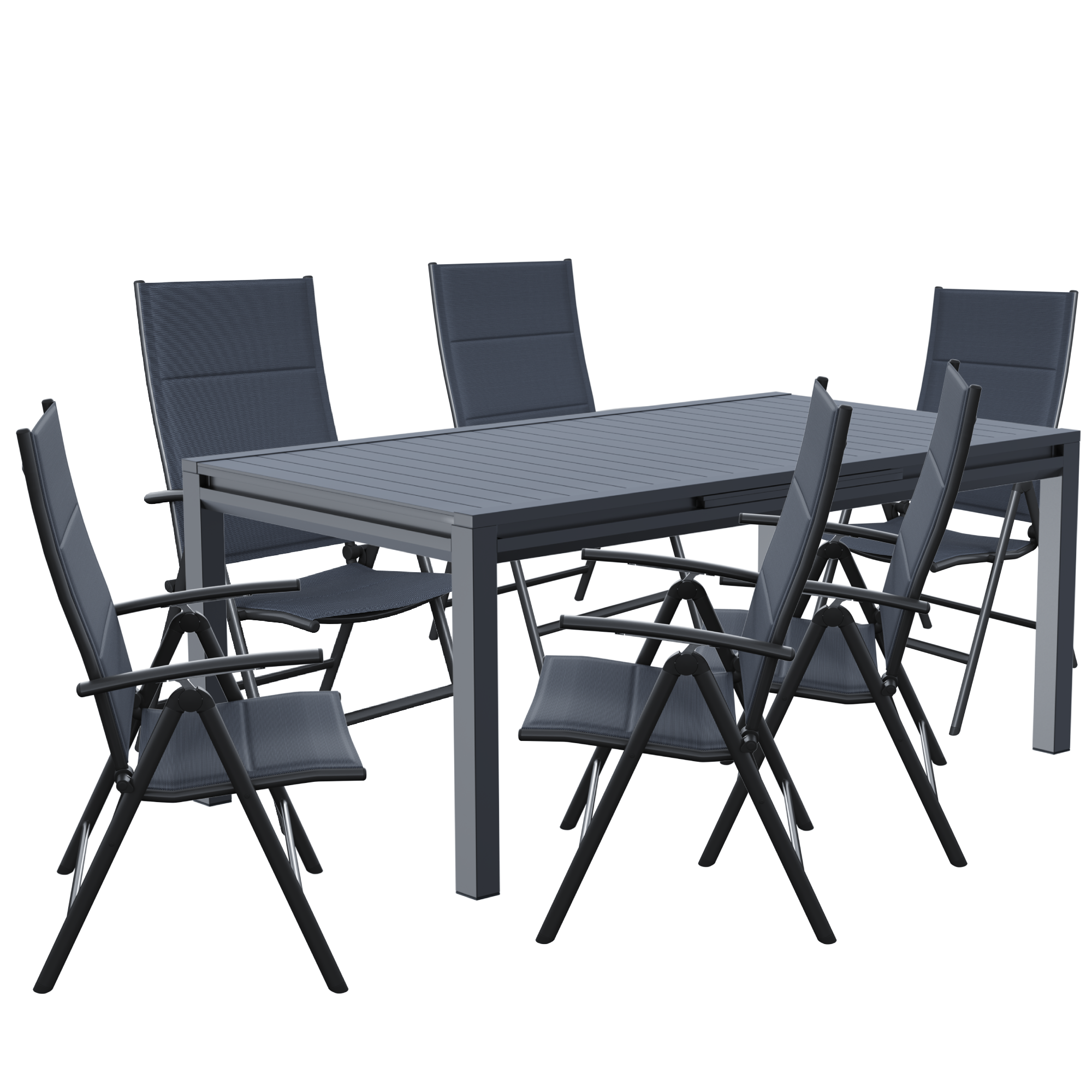 Mesa de alumínio Naterial Odyssea II Easy 180/240x100 cm Antracite - 15