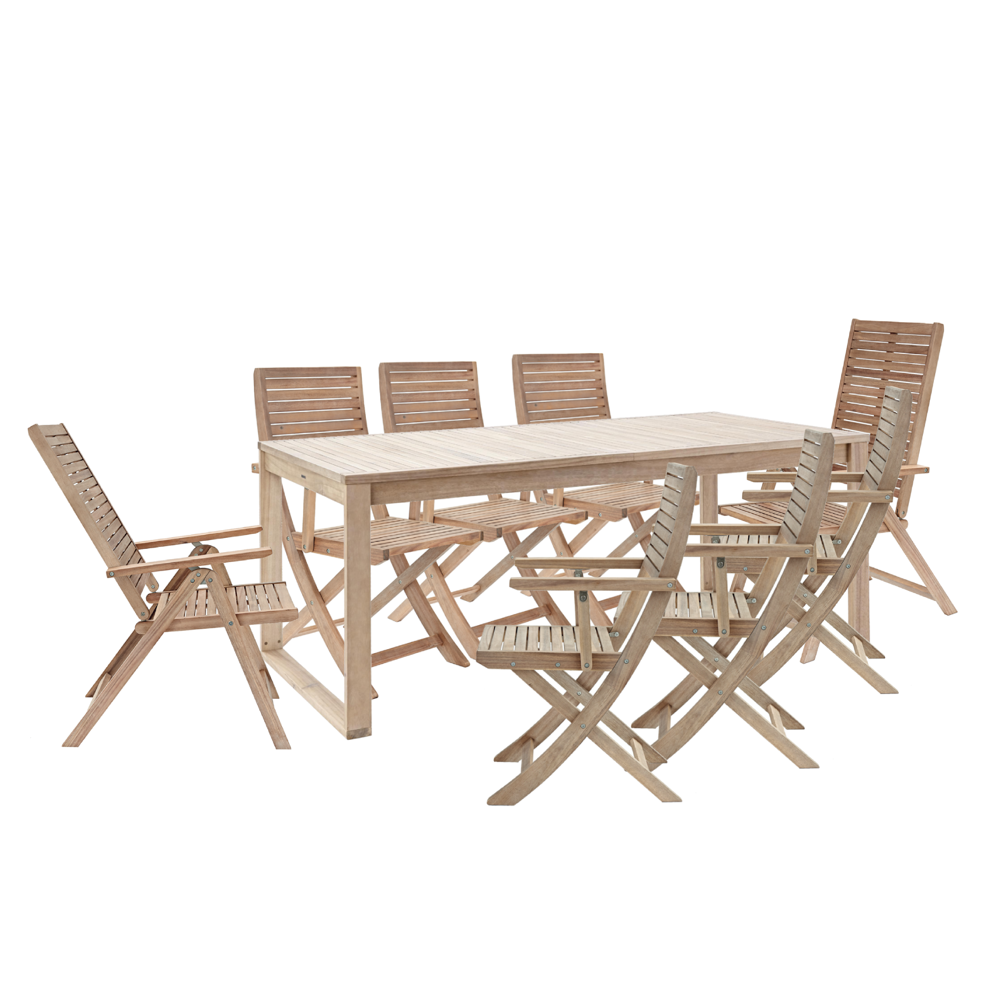 Table de jardin NATERIAL Solaris rectangulaire marron 8 personnes - 7