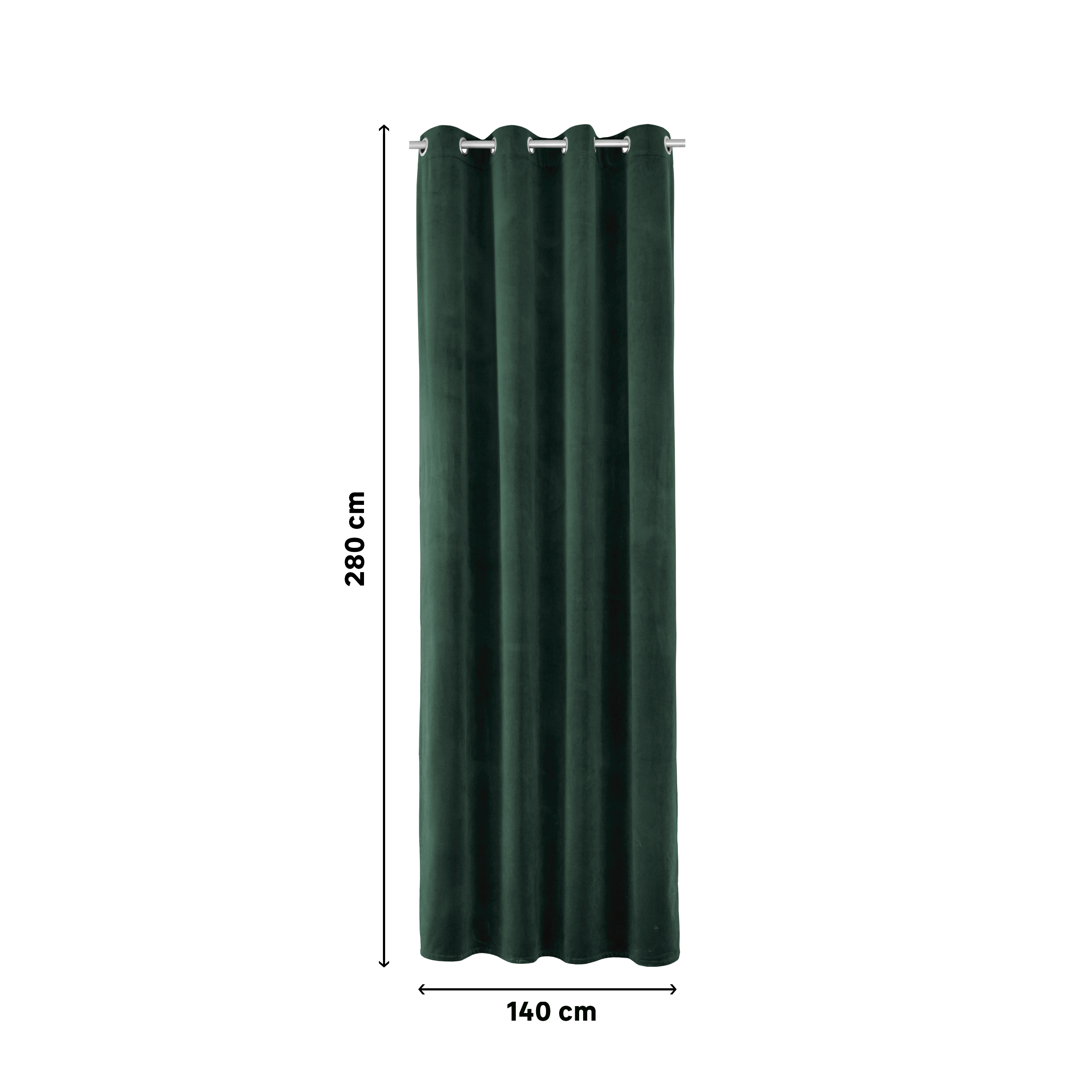 Rideau tamisant, Clarks, vert H.280 x l.140 cm INSPIRE - 2