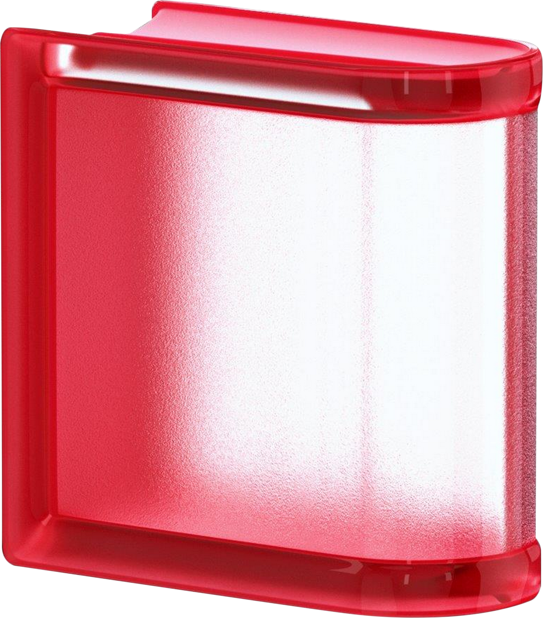 Bloque de vidrio terminal liso cherry 14,6x14,6cm