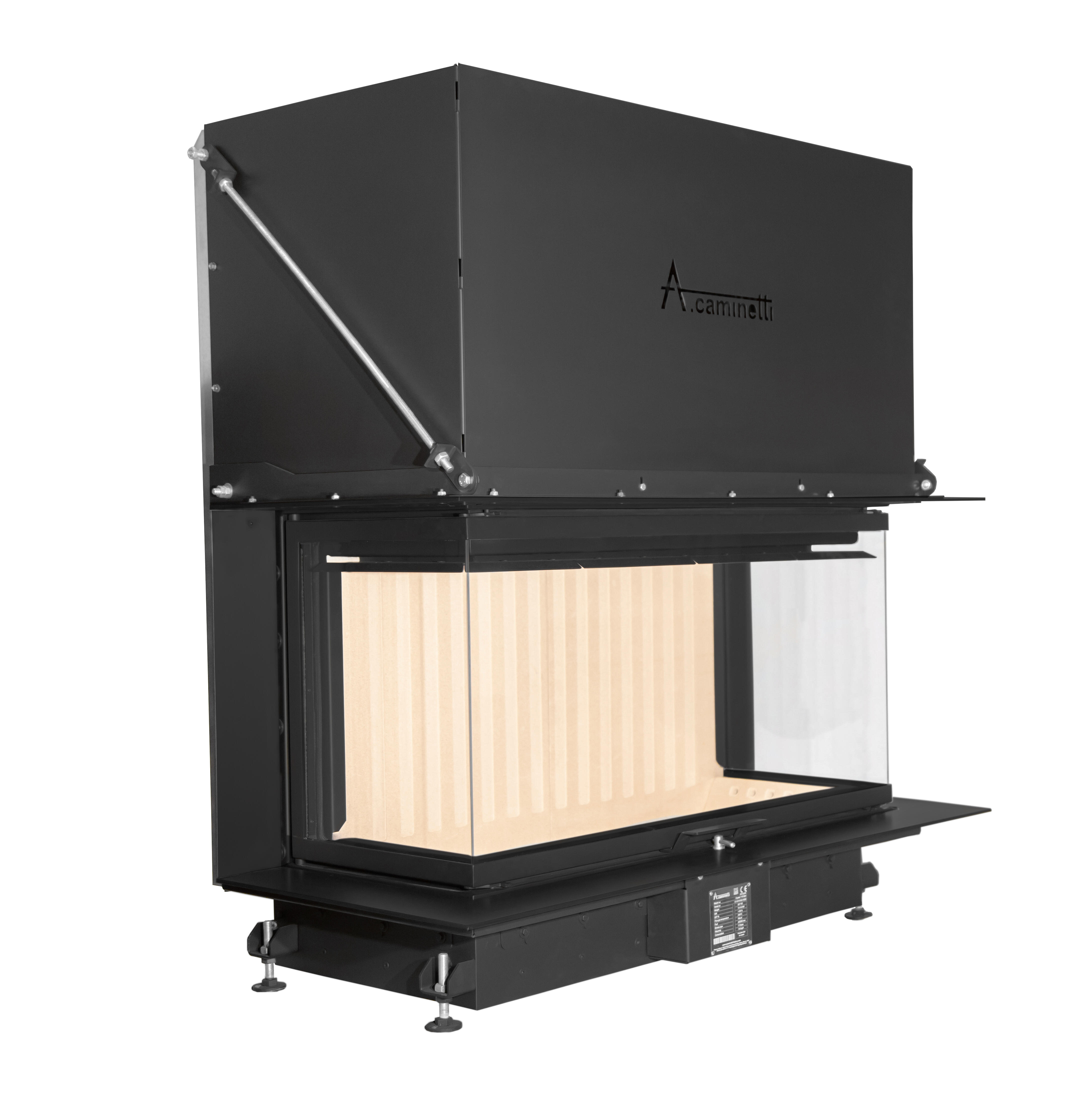 Hogar de leña caminetti crystal 110 max 17 kw