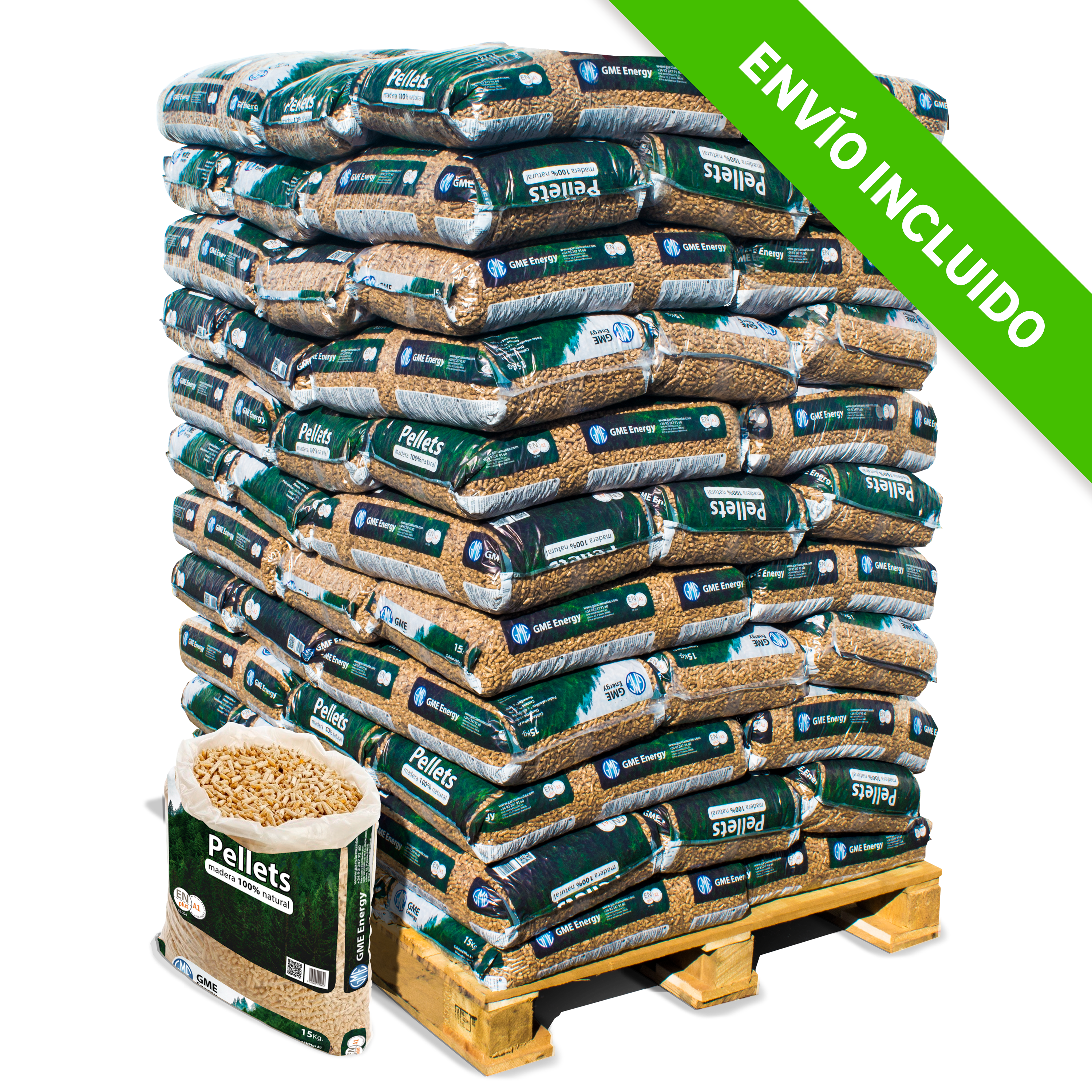 Palet de 77 sacos de pellet gme woodpellet