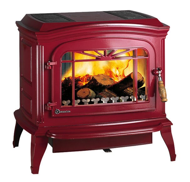 Salamandra de ferro fundido INVICTA BRADFORD 9KW VERMELHA ECODESIGN - 4