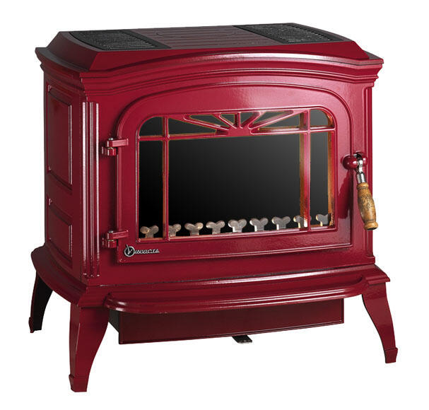 Salamandra de ferro fundido INVICTA BRADFORD 9KW VERMELHA ECODESIGN - 2