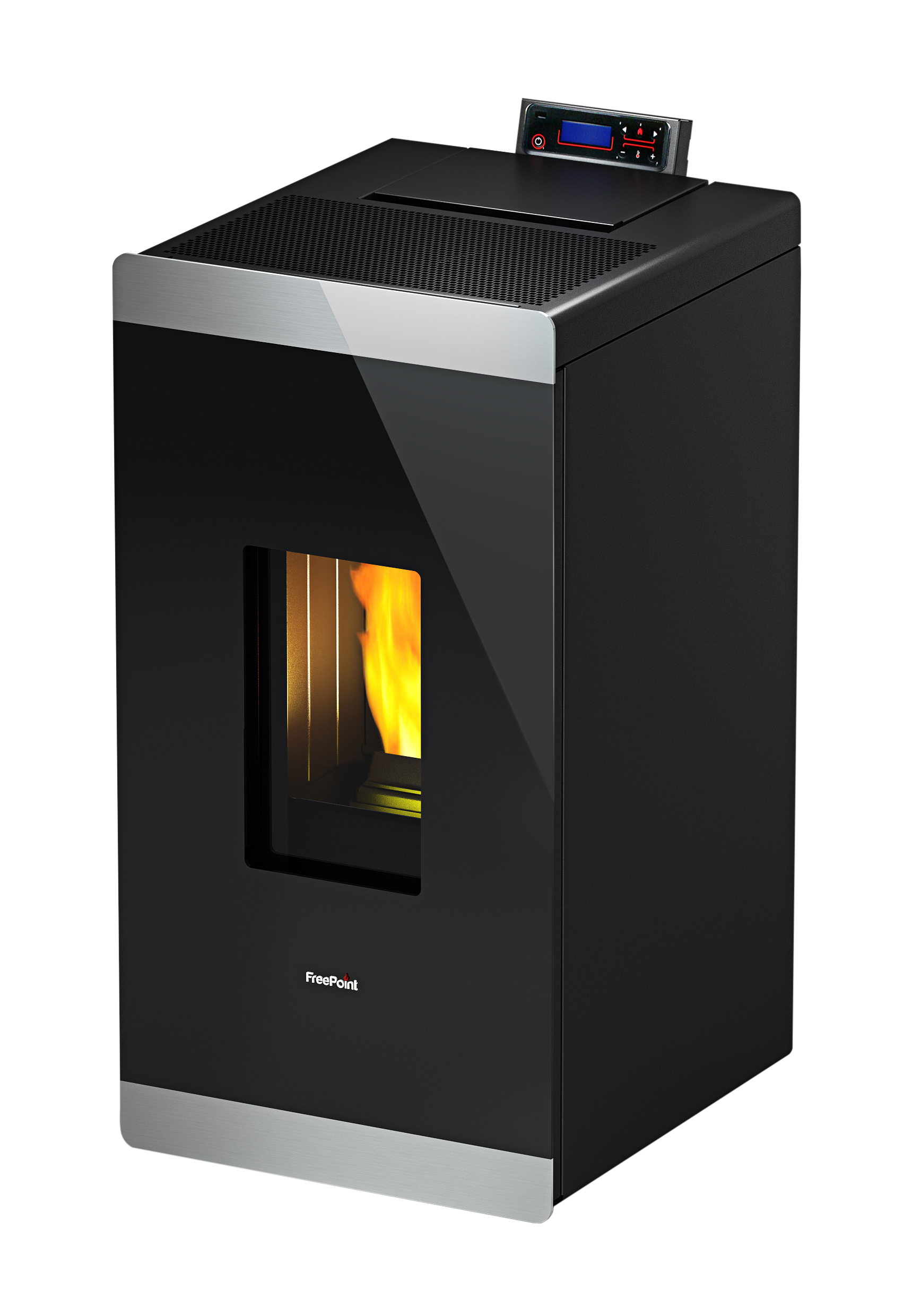 Estufa de pellet freepoint glass 8,5 kw negro