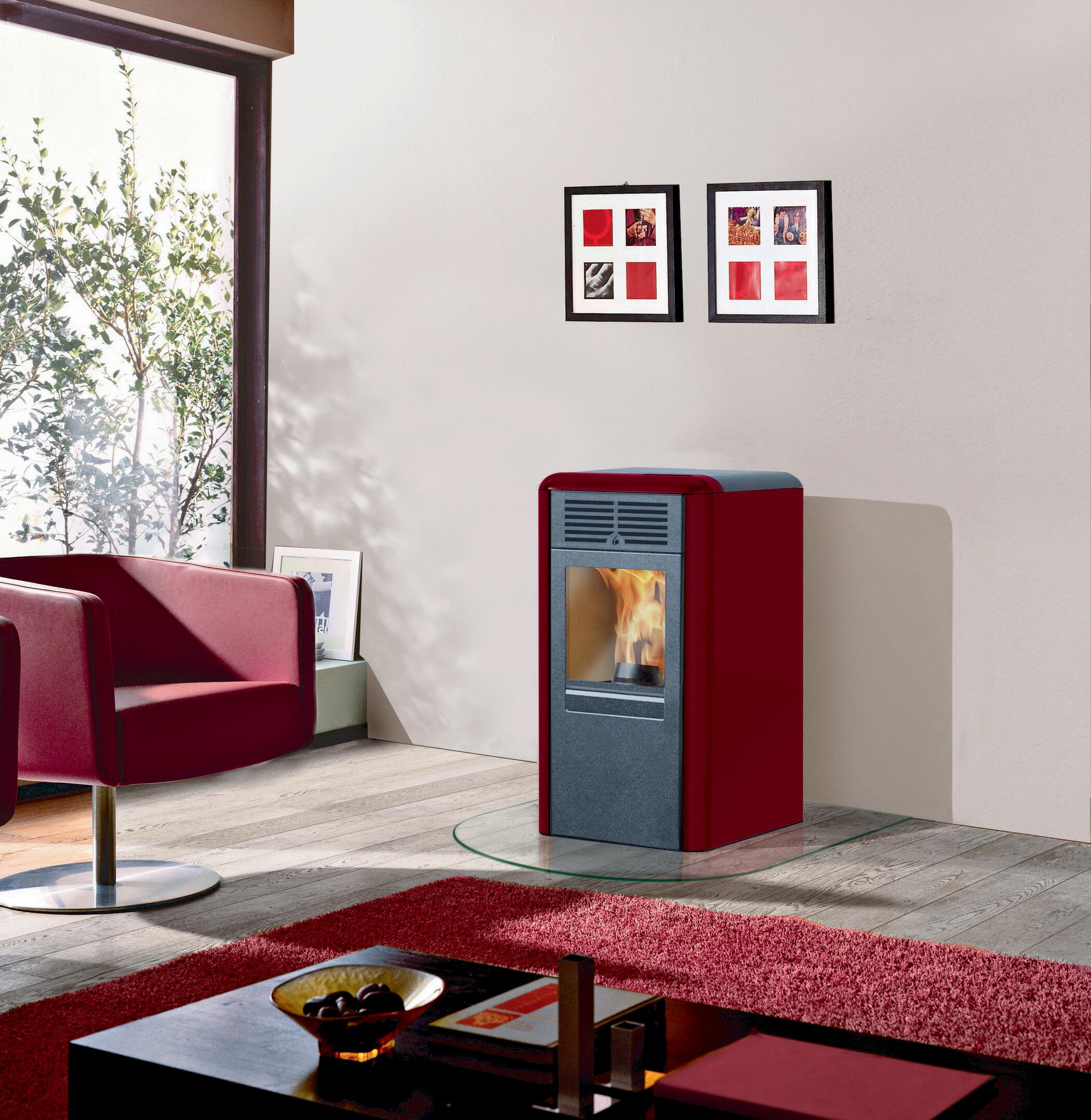Estufa de pellets INNOFIRE Chip 8 kW burdeos - 6