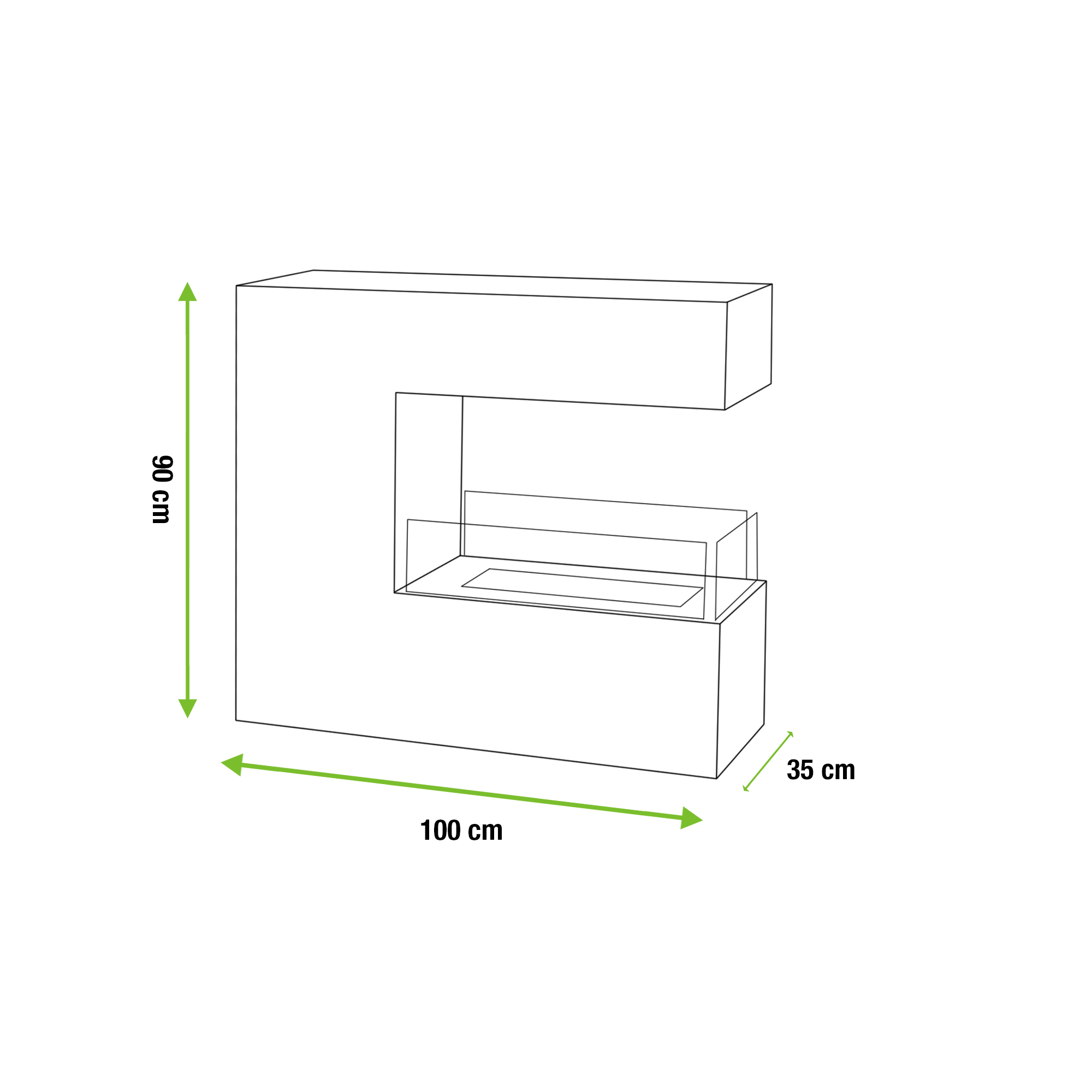 Estufa de bioetanol PURLINE Niobe - 2