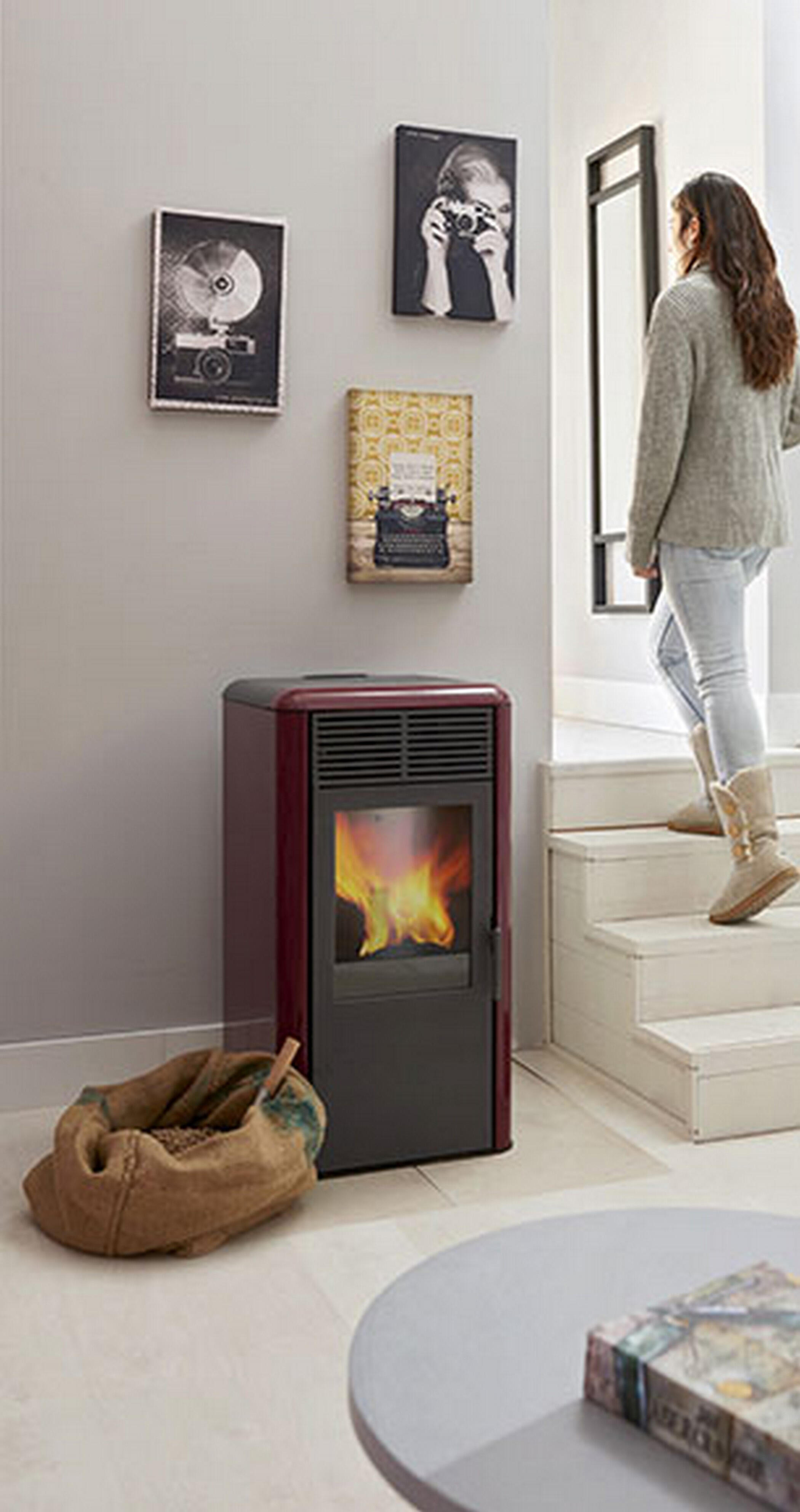 Estufa de pellets INNOFIRE Chip 8 kW burdeos - 5