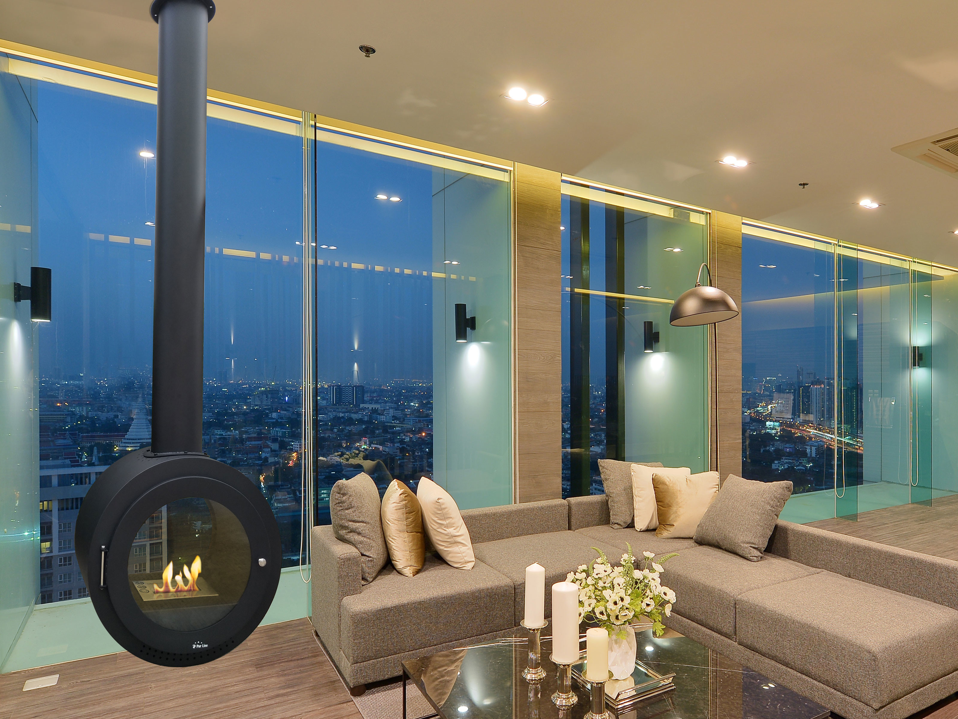 Estufa de bioetanol PURLINE Syke Round - 3