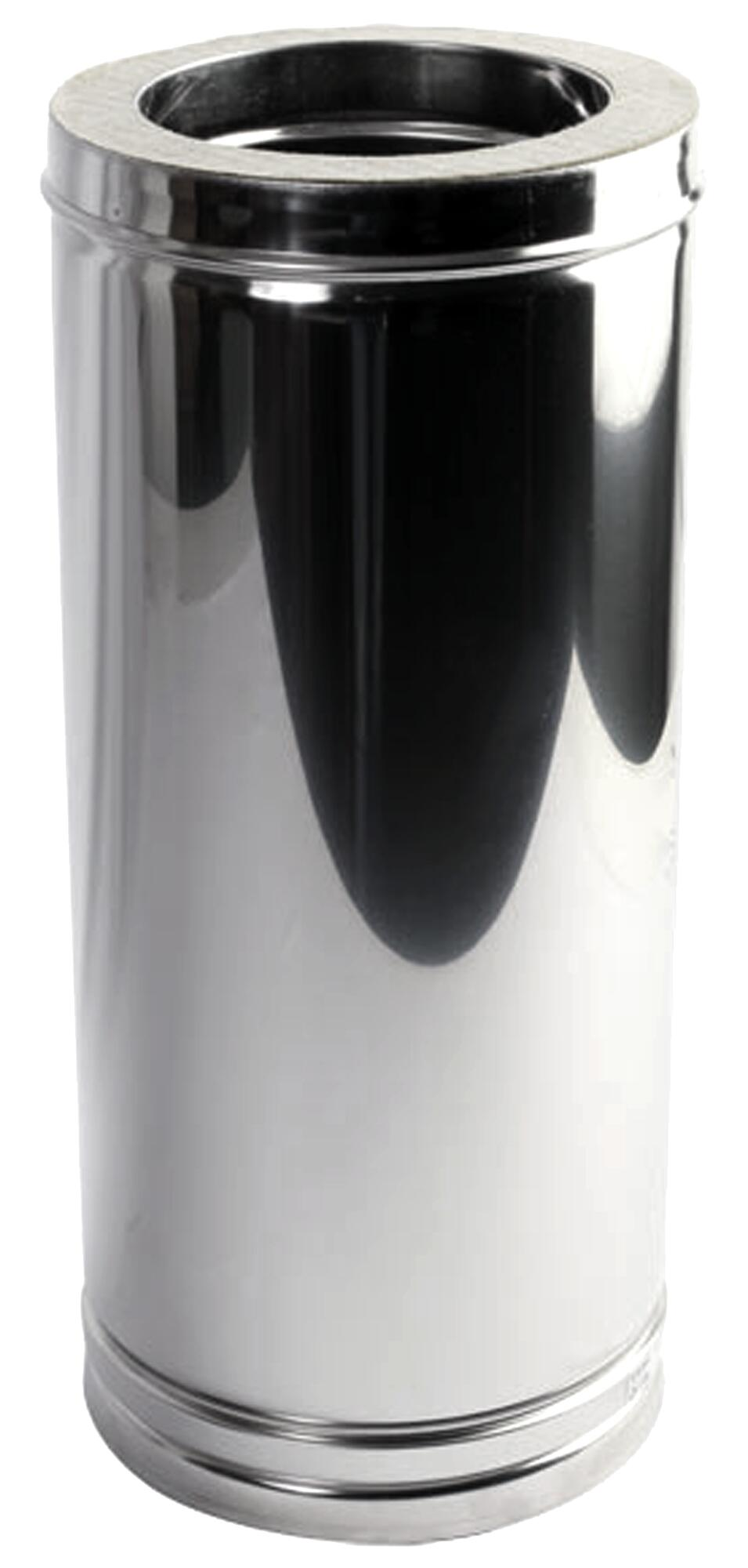 Tubo para estufas de leña dp aislado 316l/304 460mm ø250 inox