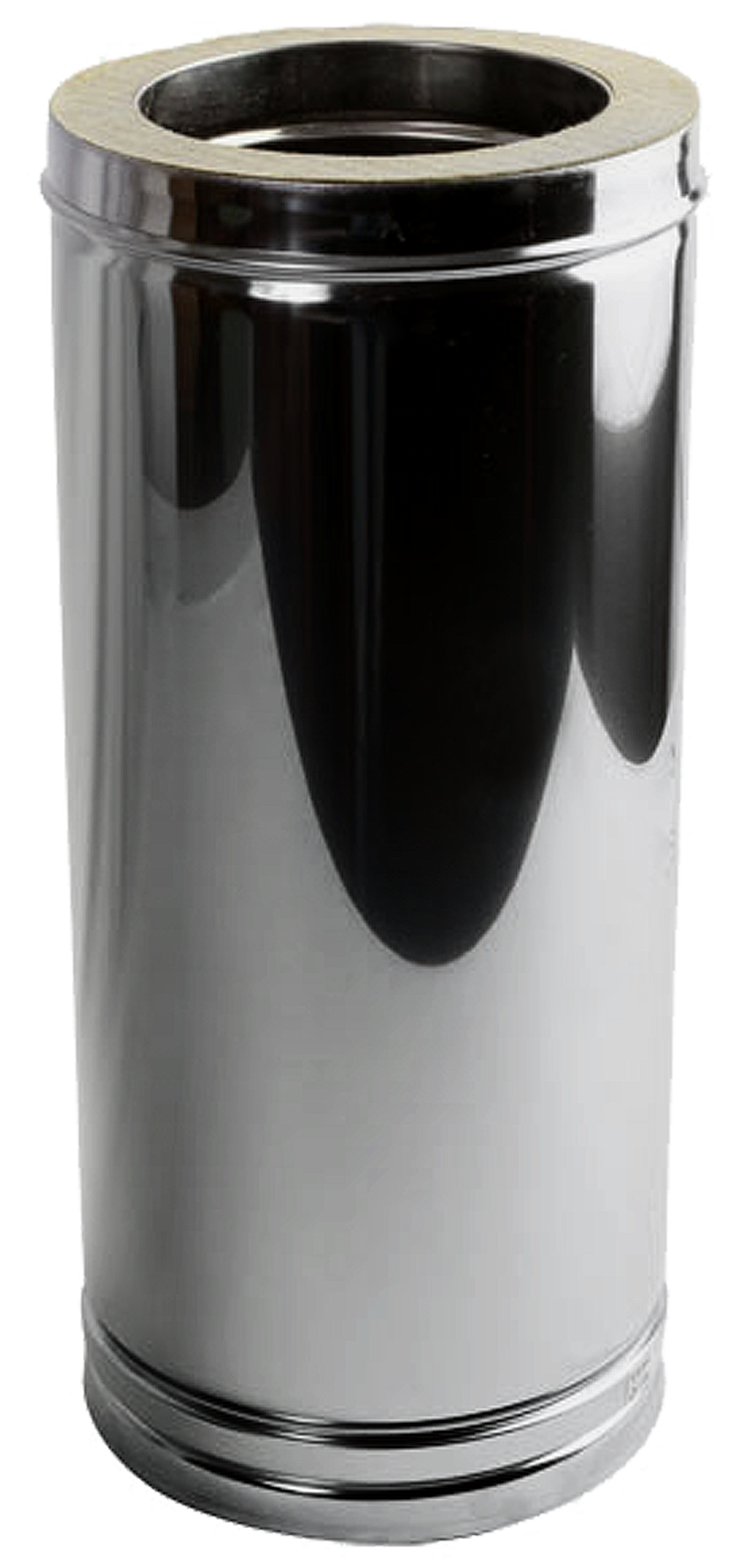 Tubo para estufas de leña dp aislado 304/304 460mm ø250 inox