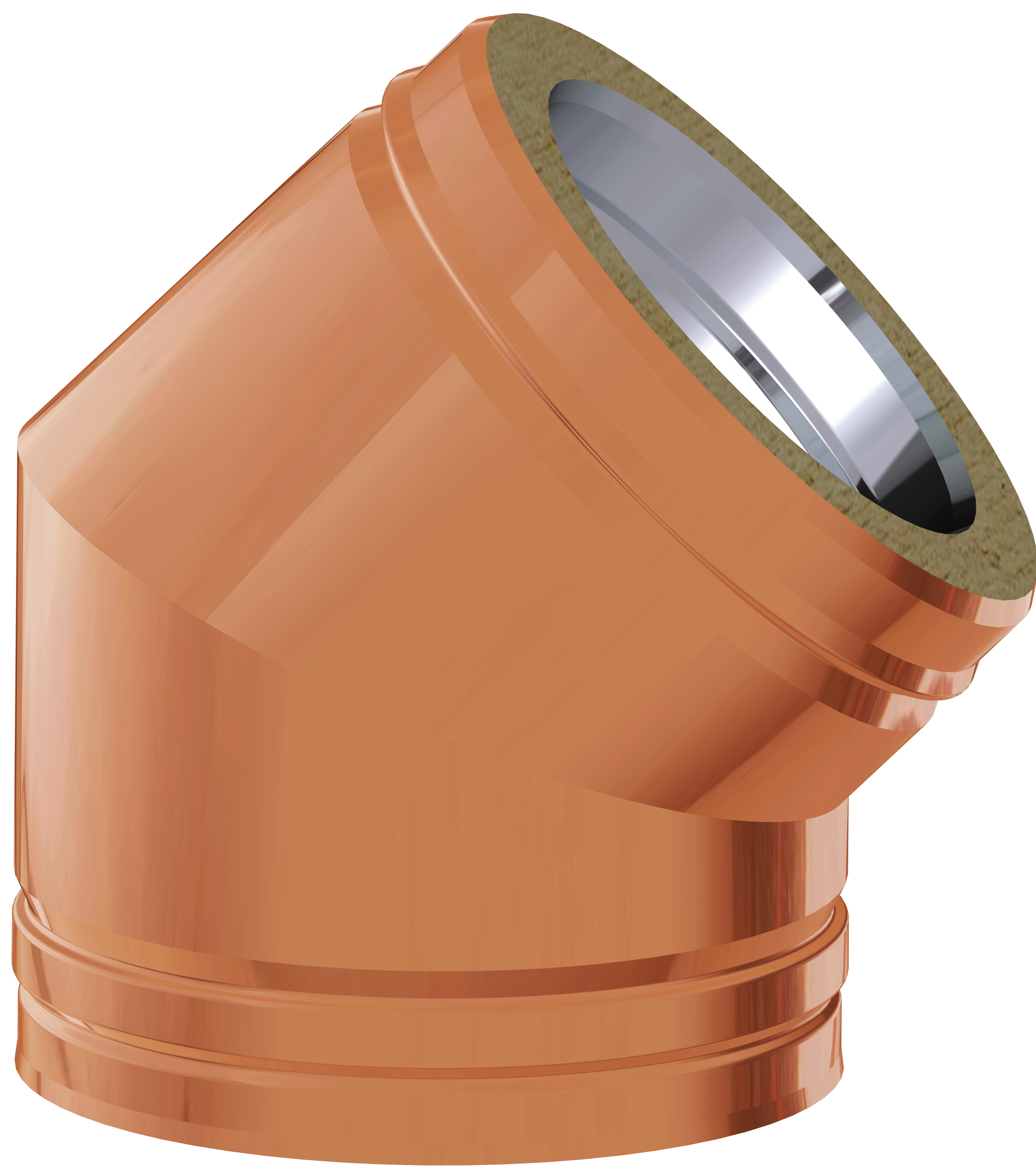 Codo 45º dn200 aisi 316l/cobre dp