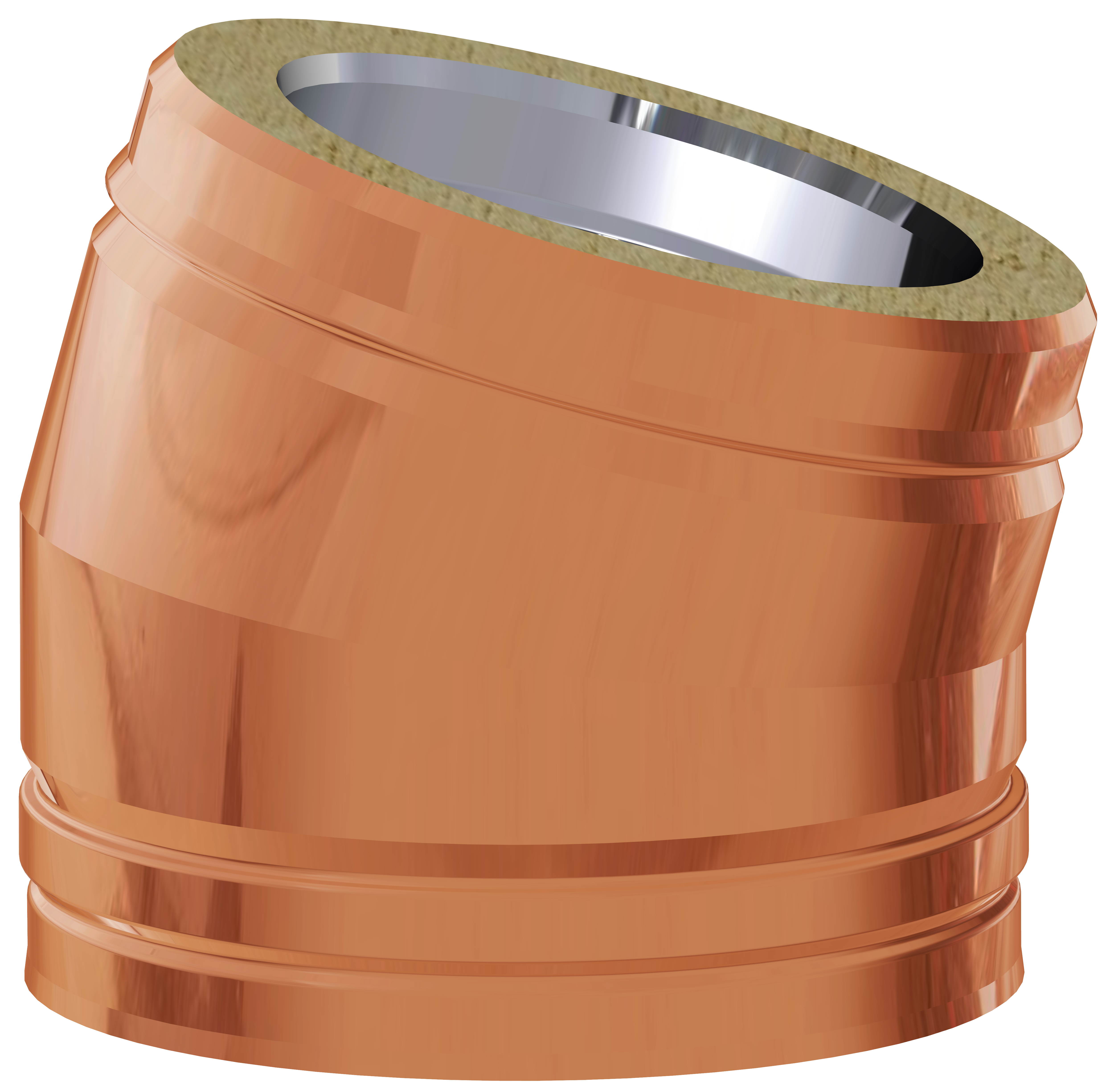 Codo 15º dn175 aisi 316l/cobre dp