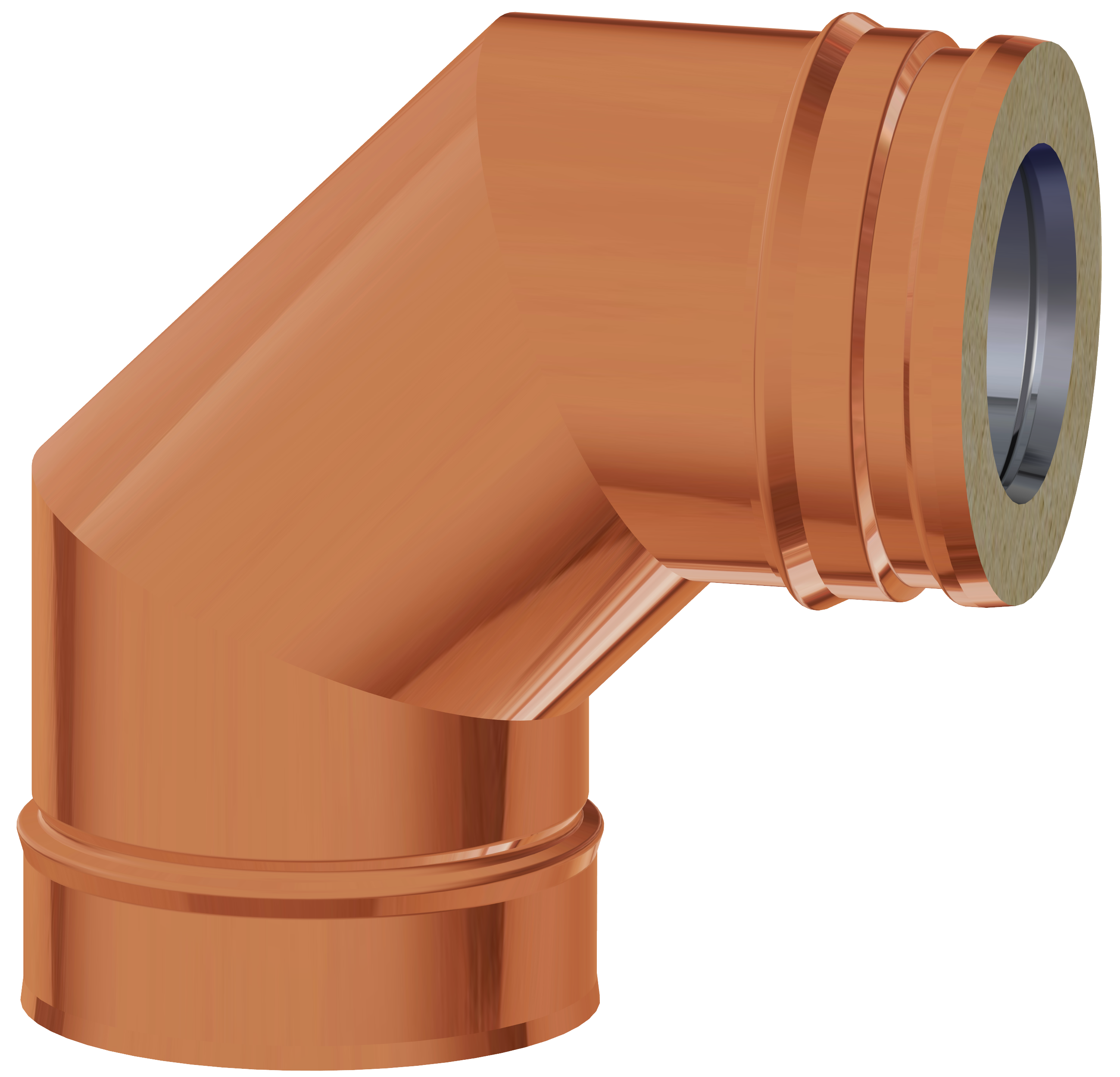 Codo 90º dn80 aisi 316l/cobre dw
