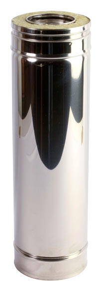 Tubo para estufa de pellet aislado dw 316l/304 440mm ø100 inox