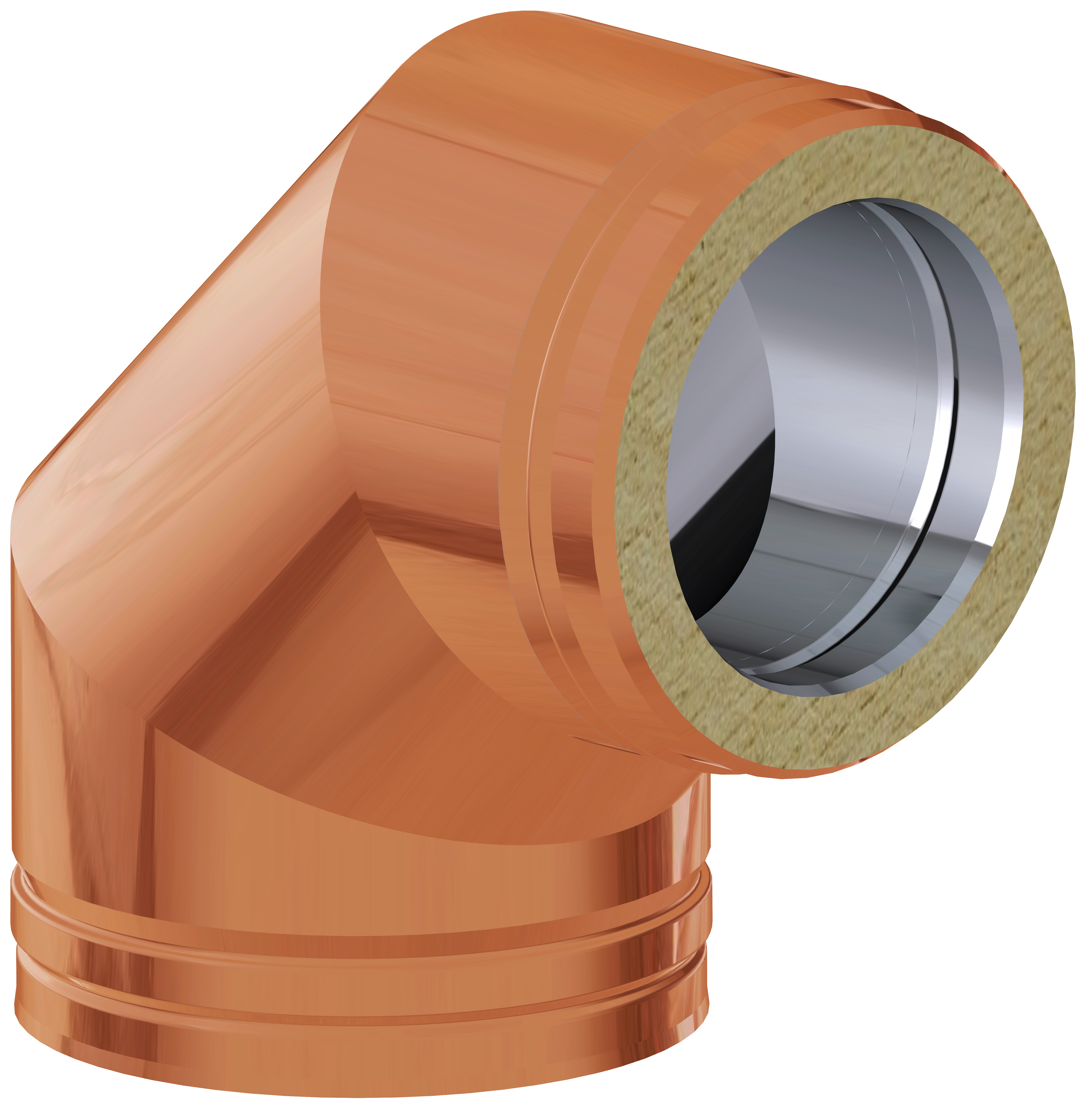 Codo 90º dn175 aisi 316l/cobre dp