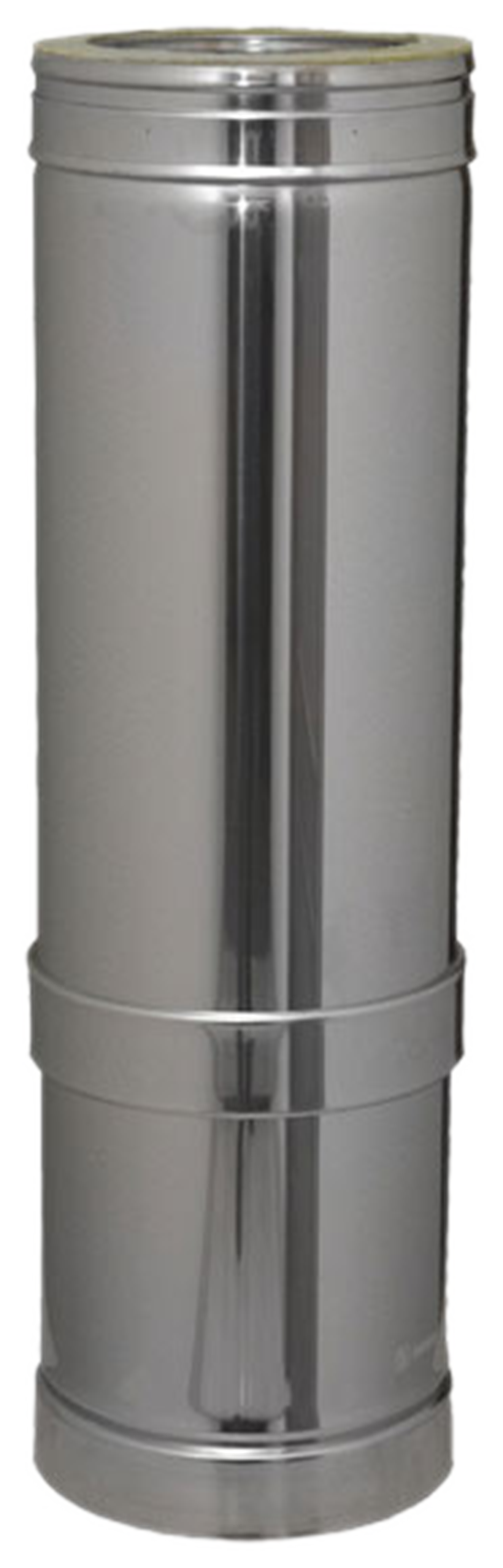 Tubo extensible para estufa de leña aislado dwj 316l/304 530-880mm ø150 inox