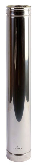 Tubo para estufa de pellet aislado dw 316l/304 940mm ø100 inox
